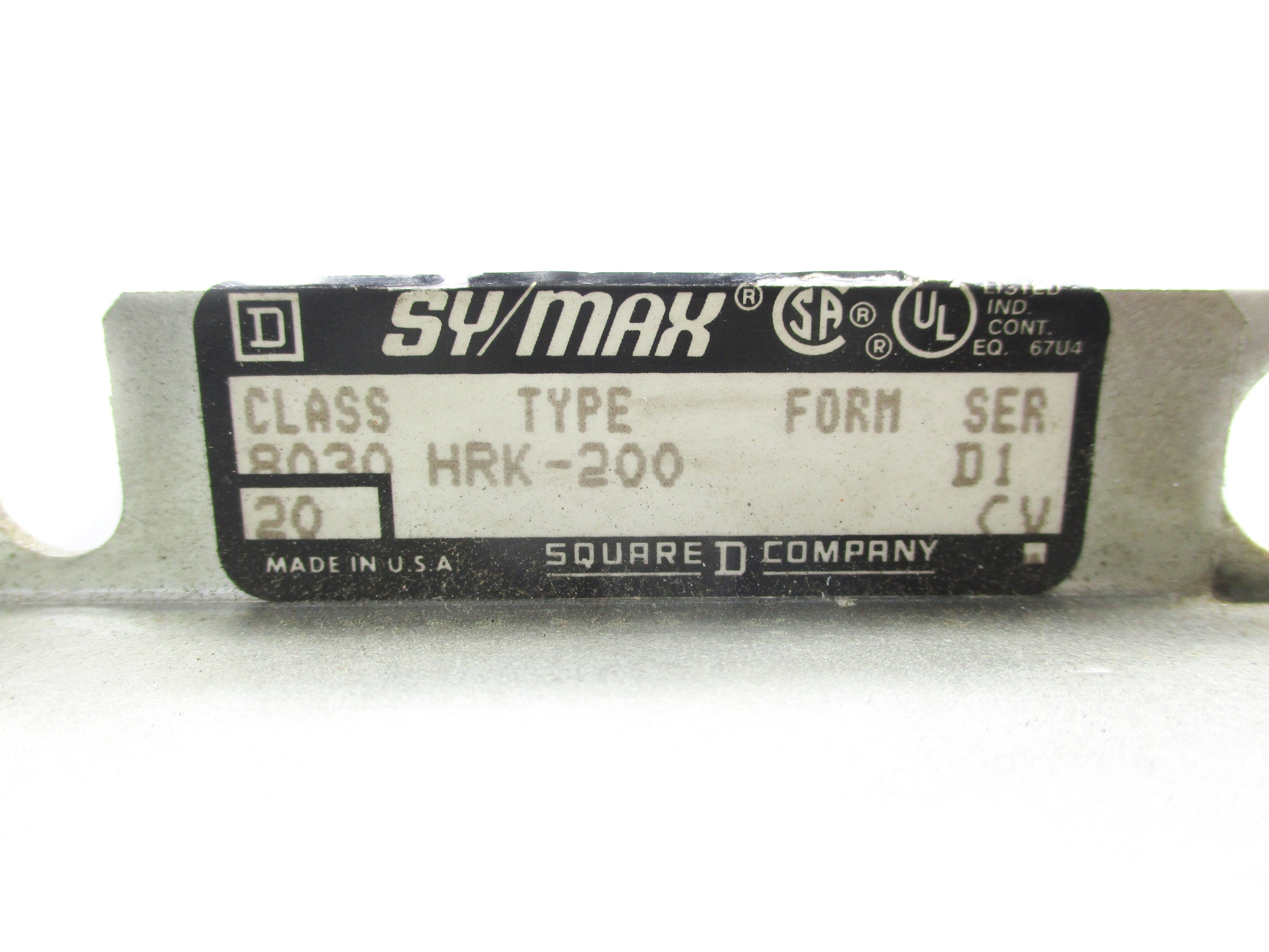 SQUARE D 8030HRK200 SER. D1 UNMP