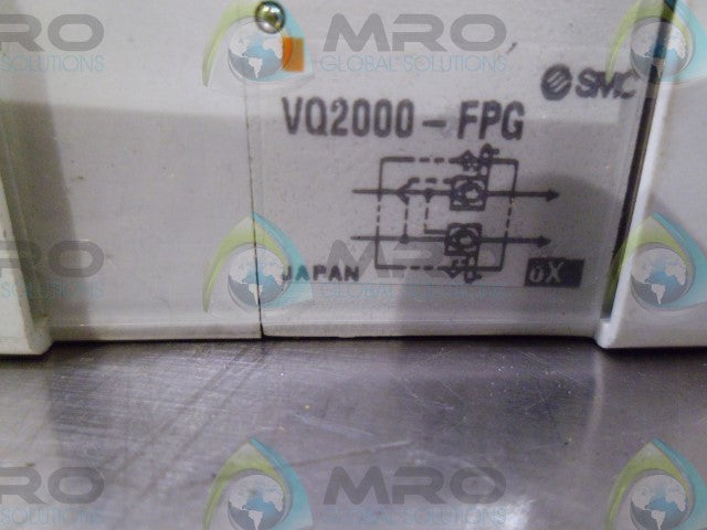 SMC VQ2000-FPG DOUBLE CHECK VALVE *USED*