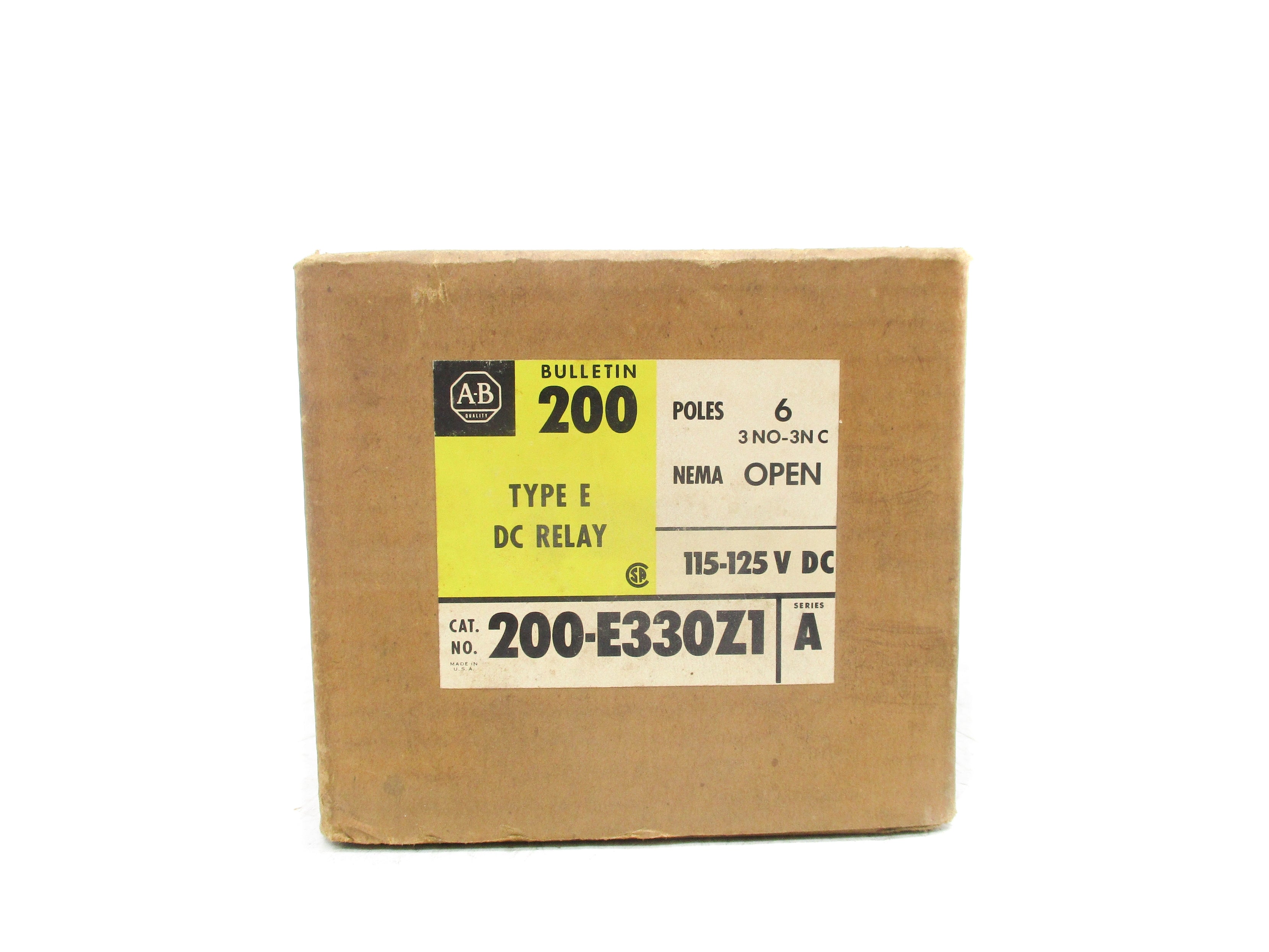 INDUSTRIAL SPARE PART 200-E330Z1 SER. A 125VDC (BR/YL) NSFS