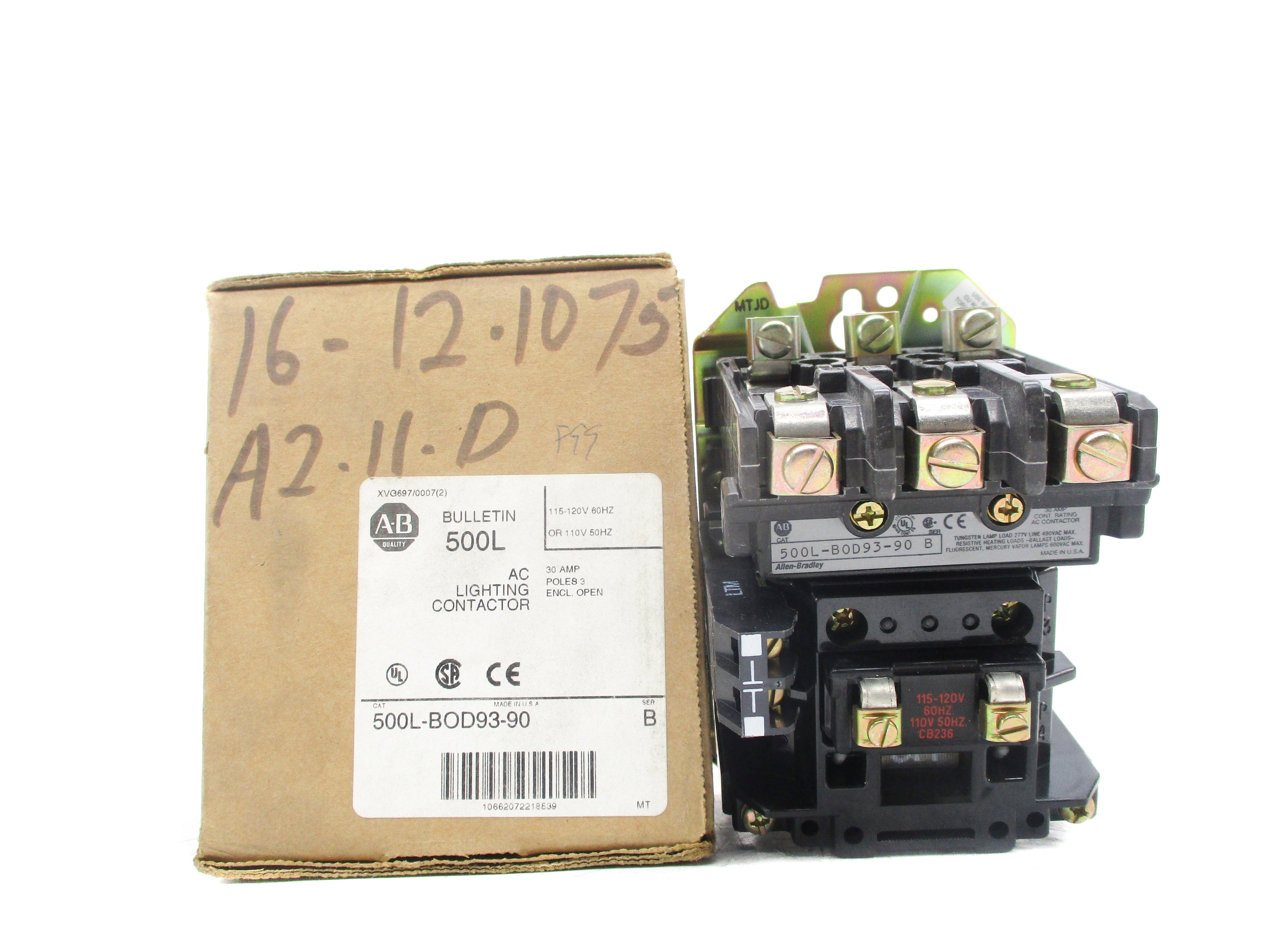 INDUSTRIAL SPARE PART 500L-BOD93-90 SER. B 110/115-120V 30A (BR/WH) NSMP