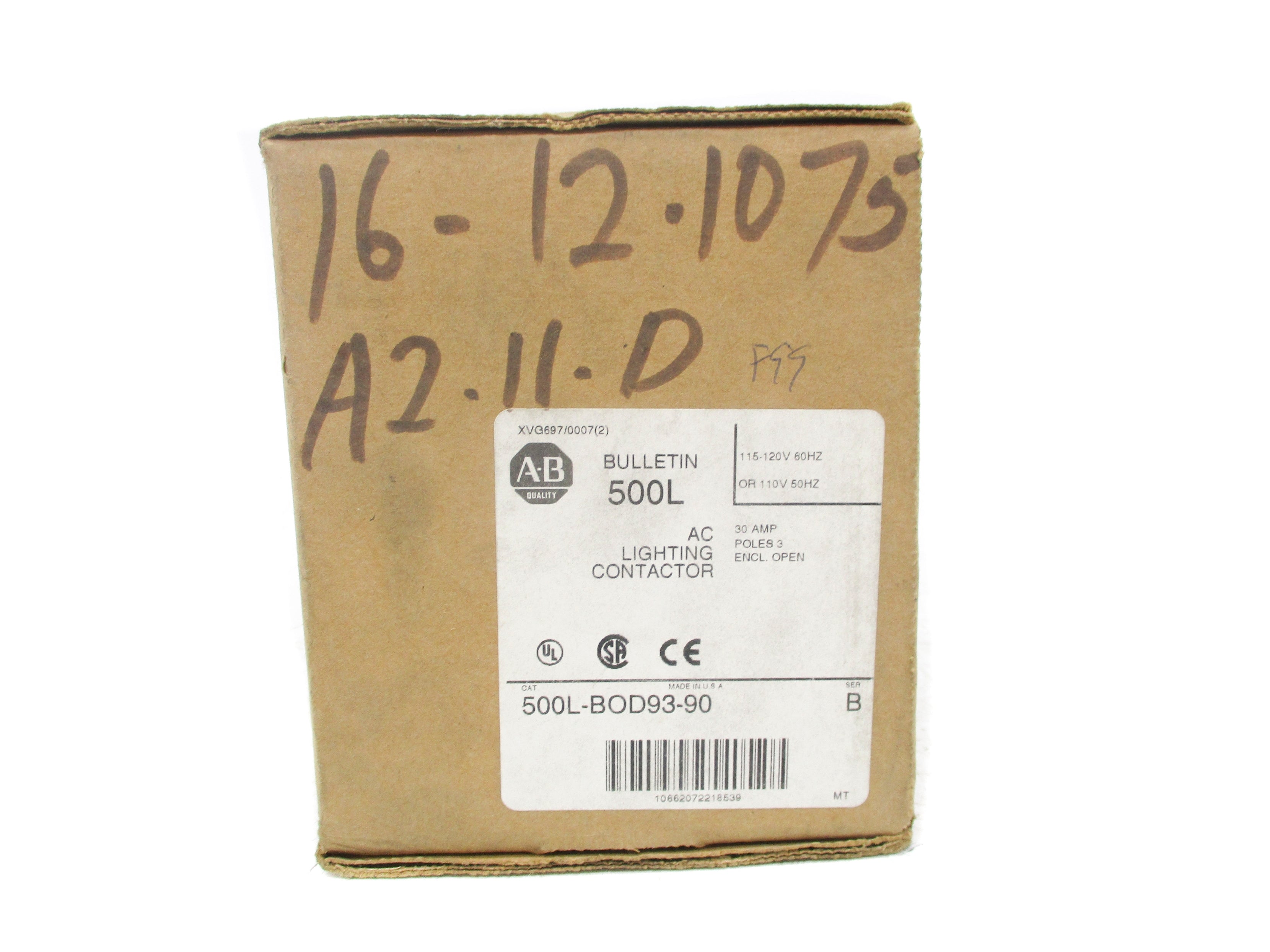 INDUSTRIAL SPARE PART 500L-BOD93-90 SER. B 110/115-120V 30A (BR/WH) NSMP