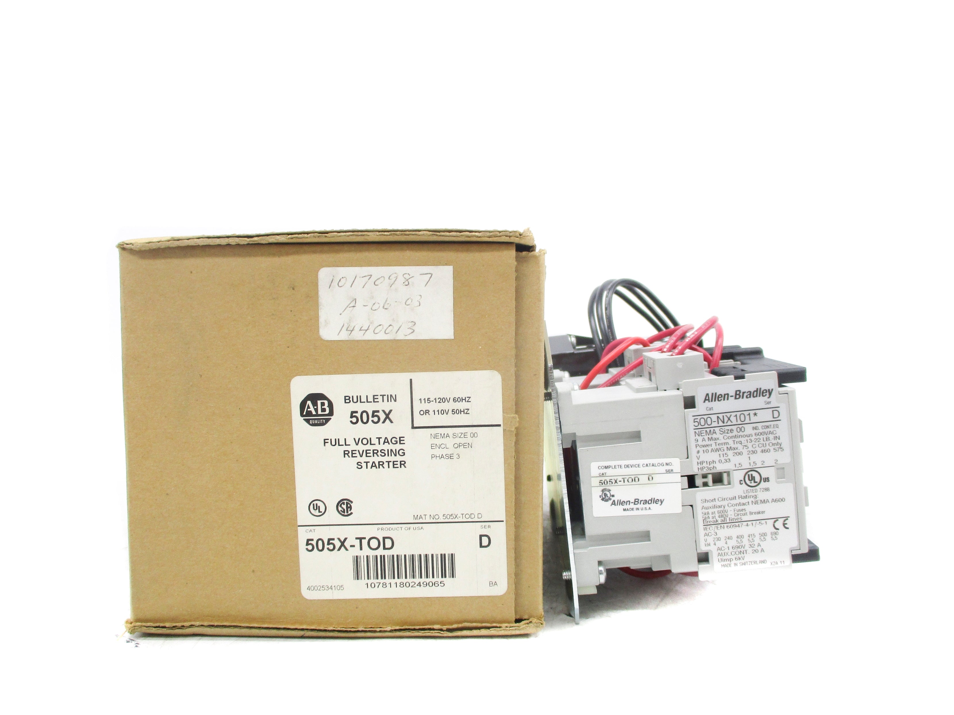 INDUSTRIAL SPARE PART 505X-TOD SER. D 110/115-120V 25A (BR/WH) NSMP