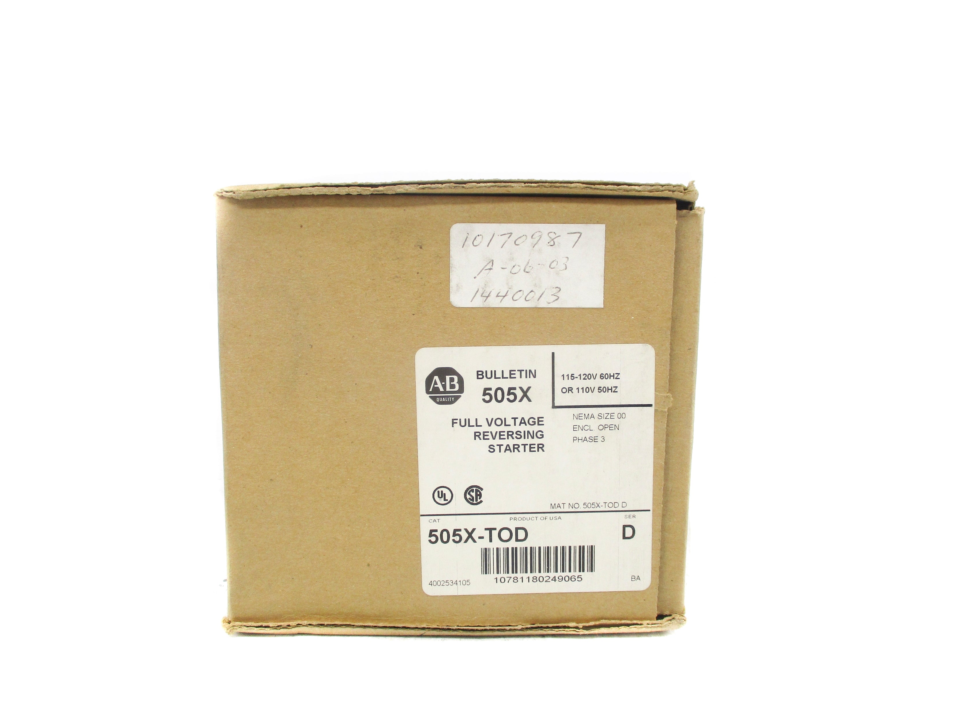 INDUSTRIAL SPARE PART 505X-TOD SER. D 110/115-120V 25A (BR/WH) NSMP