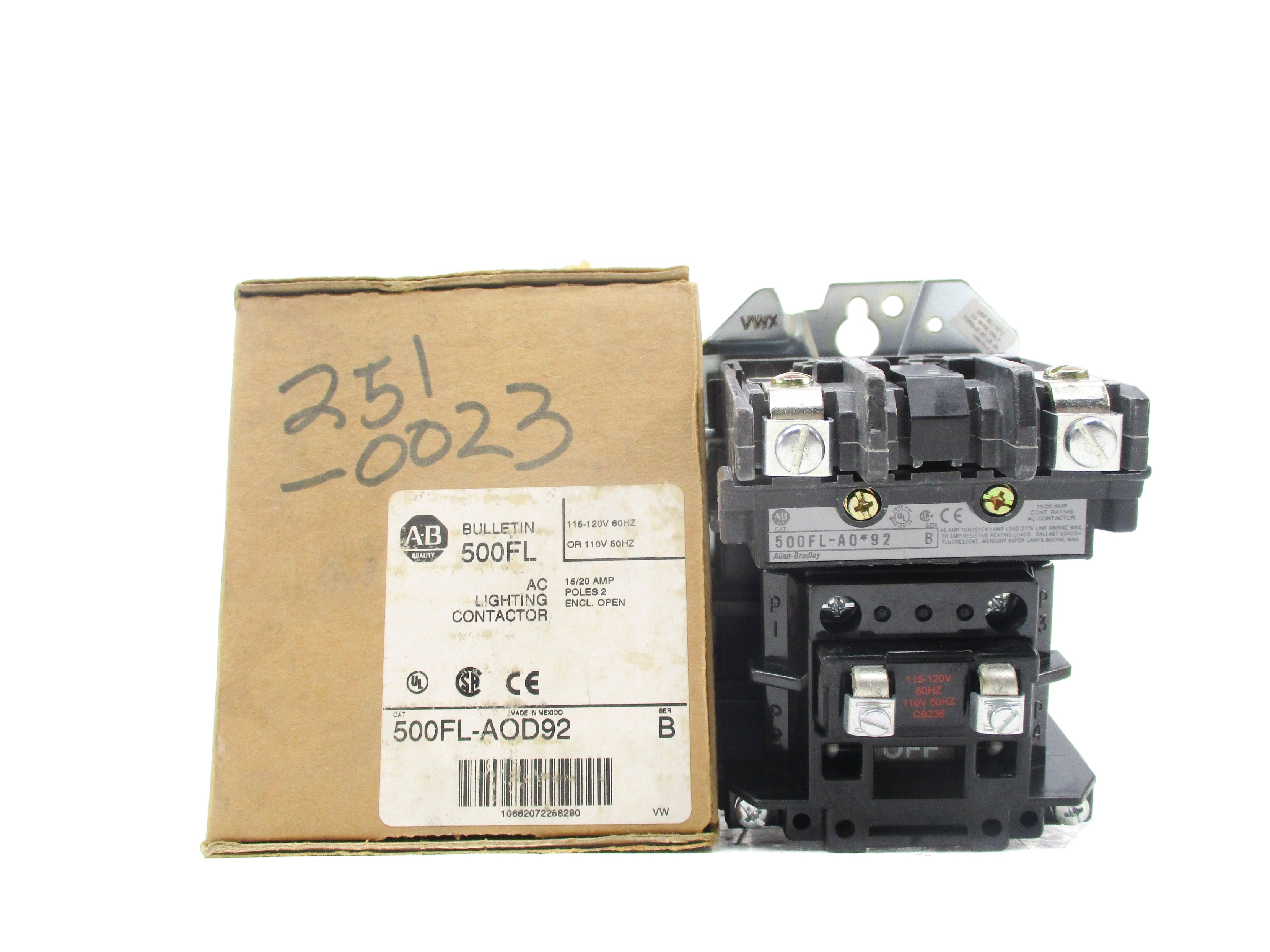 INDUSTRIAL SPARE PART 500FL-AOD92 SER. B 120V 15/20A (BR/WH) NSMP