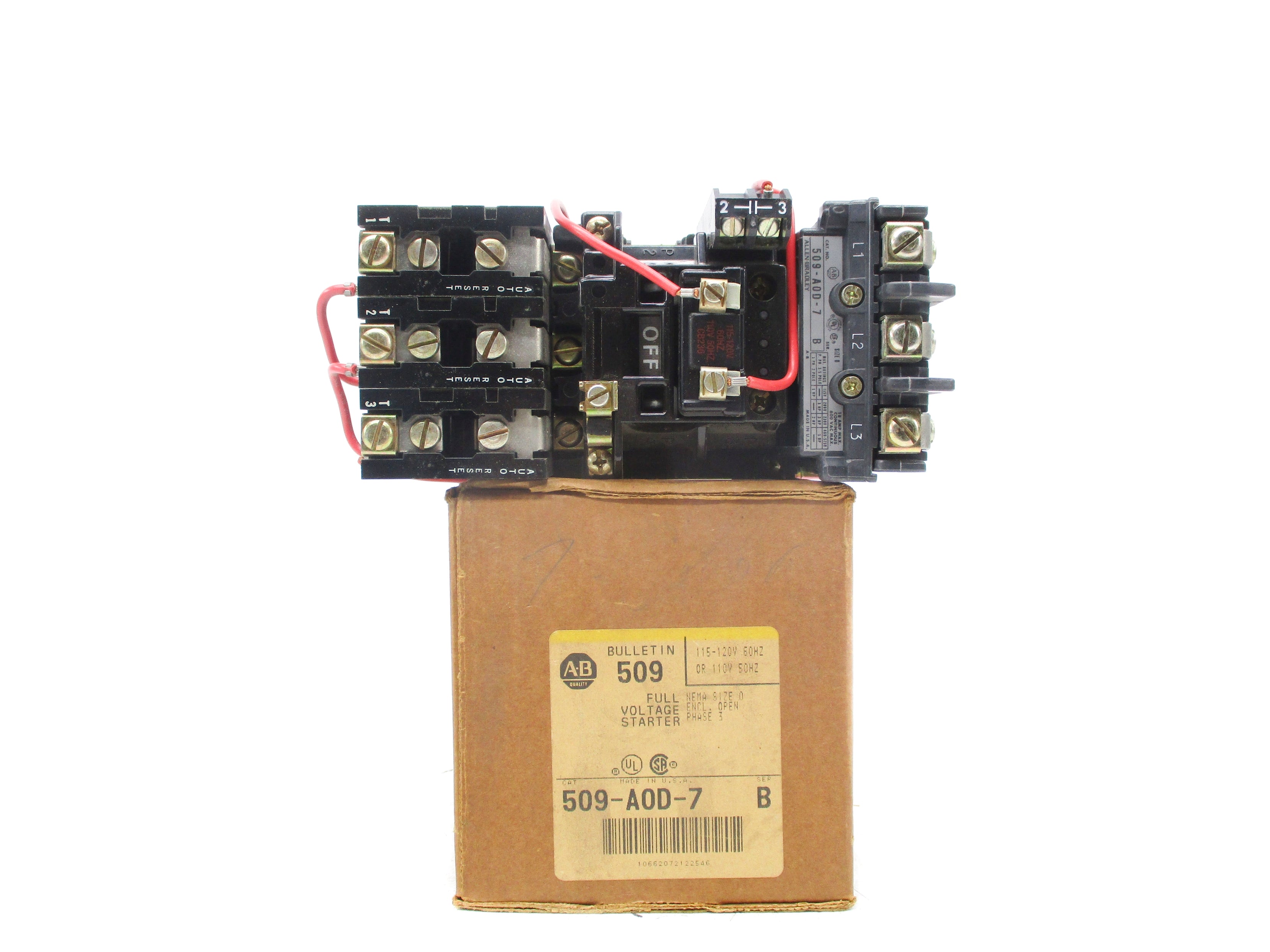 ALLEN BRADLEY 509-AOD-7 SER. B (BR/YL) NSMP