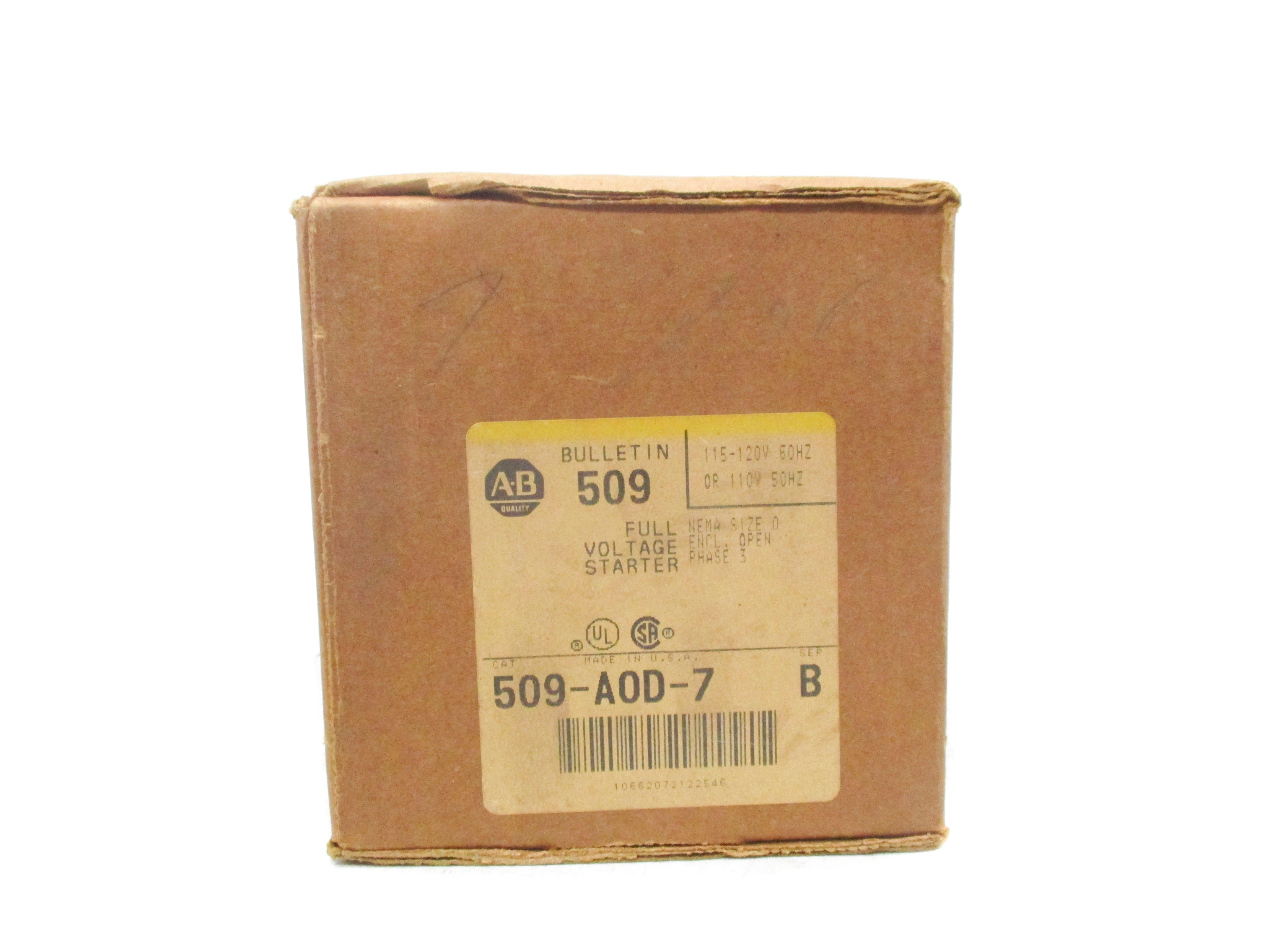 ALLEN BRADLEY 509-AOD-7 SER. B (BR/YL) NSMP
