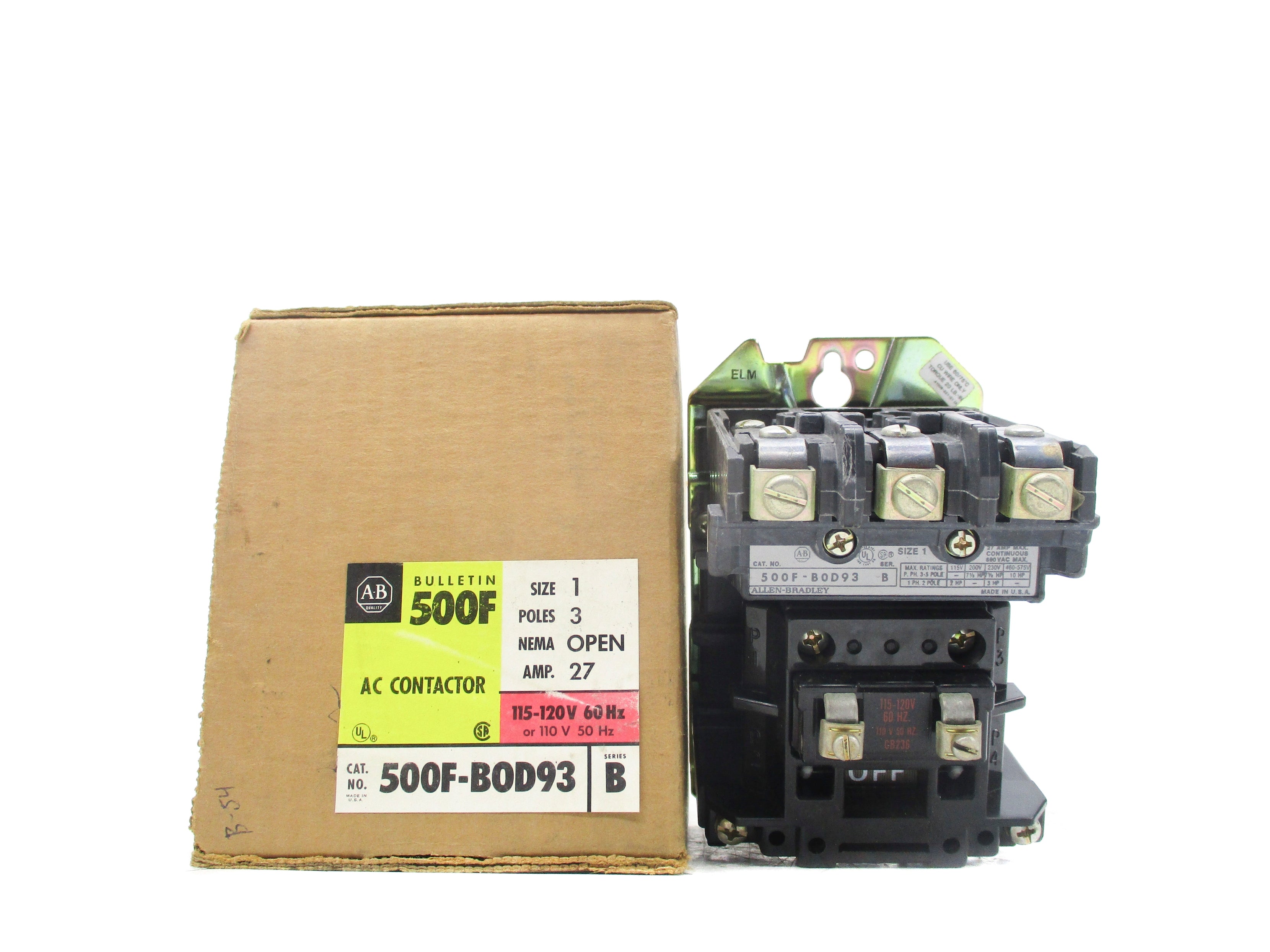 INDUSTRIAL SPARE PART 500F-BOD93 SER. B 120V (BR/YL) NSMP