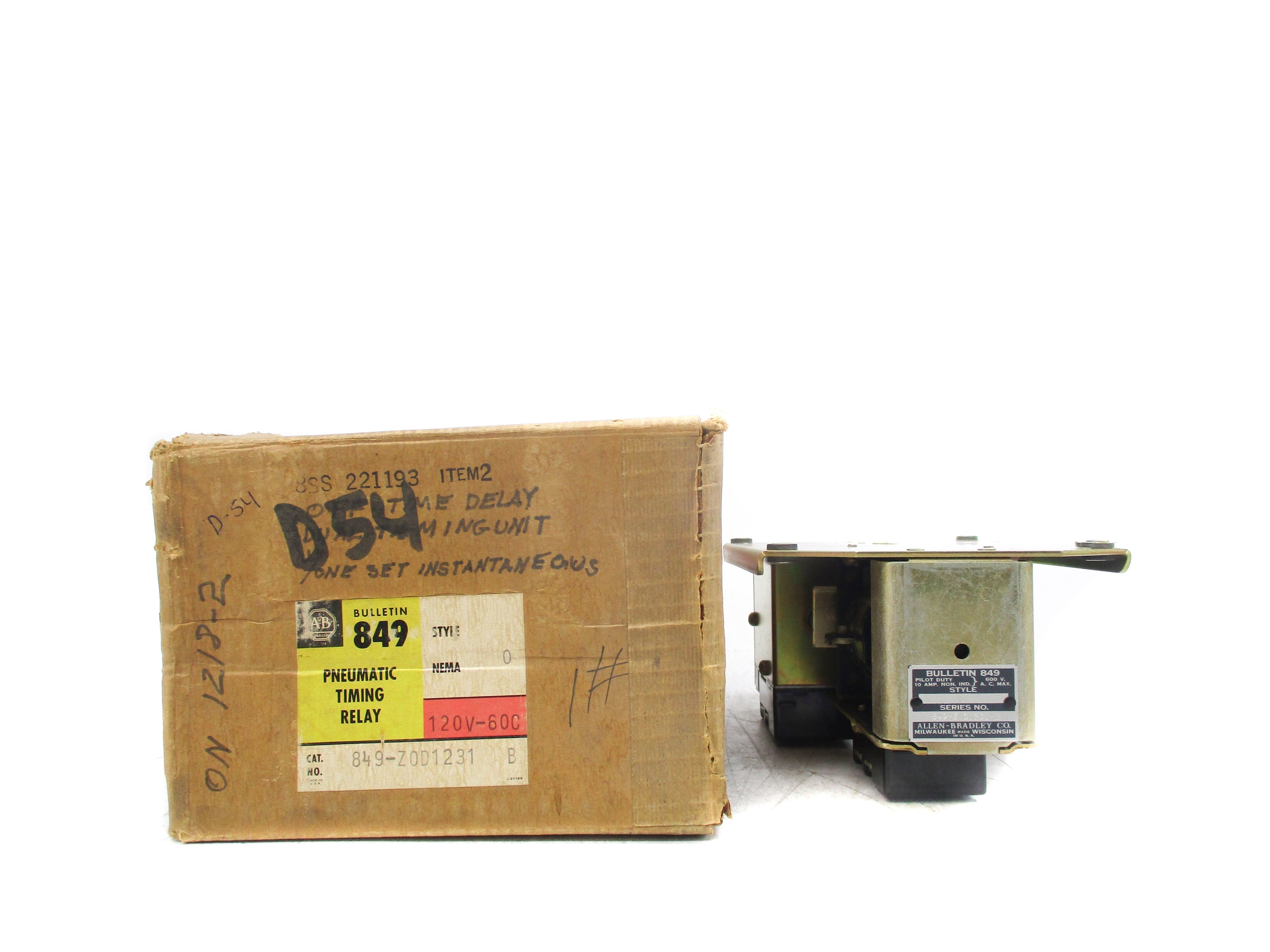 INDUSTRIAL SPARE PART 849-ZOD1231 SER. B 120V (BR/YL) NSMP