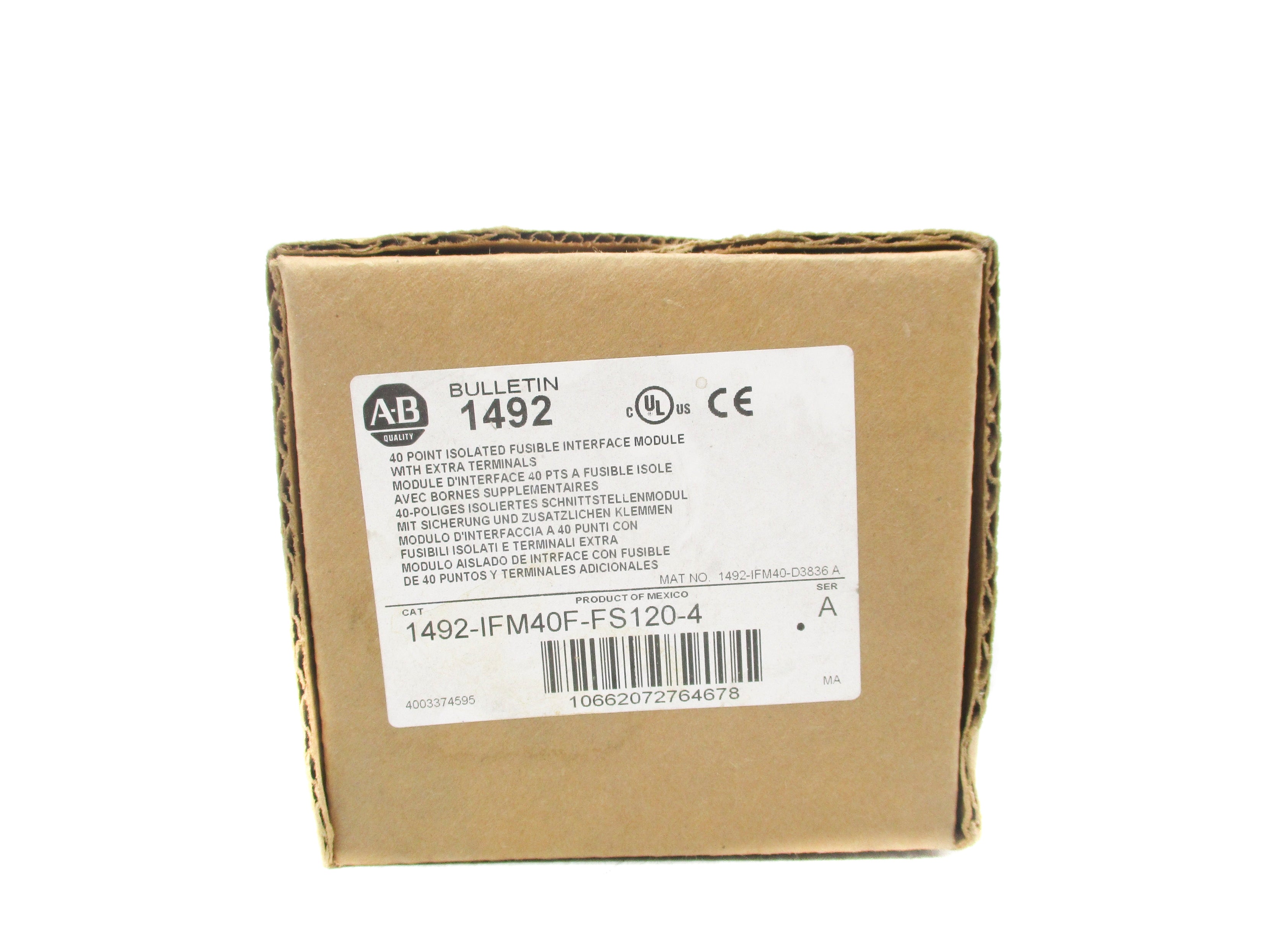 ALLEN BRADLEY 1492-IFM40F-FS120-4 SER. A (BR/WH) NSMP