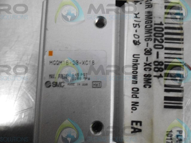 SMC MGQM16-30-XC18 COMPACT GLIDE CYLINDER, SLIDE BEARING *NEW NO BOX*