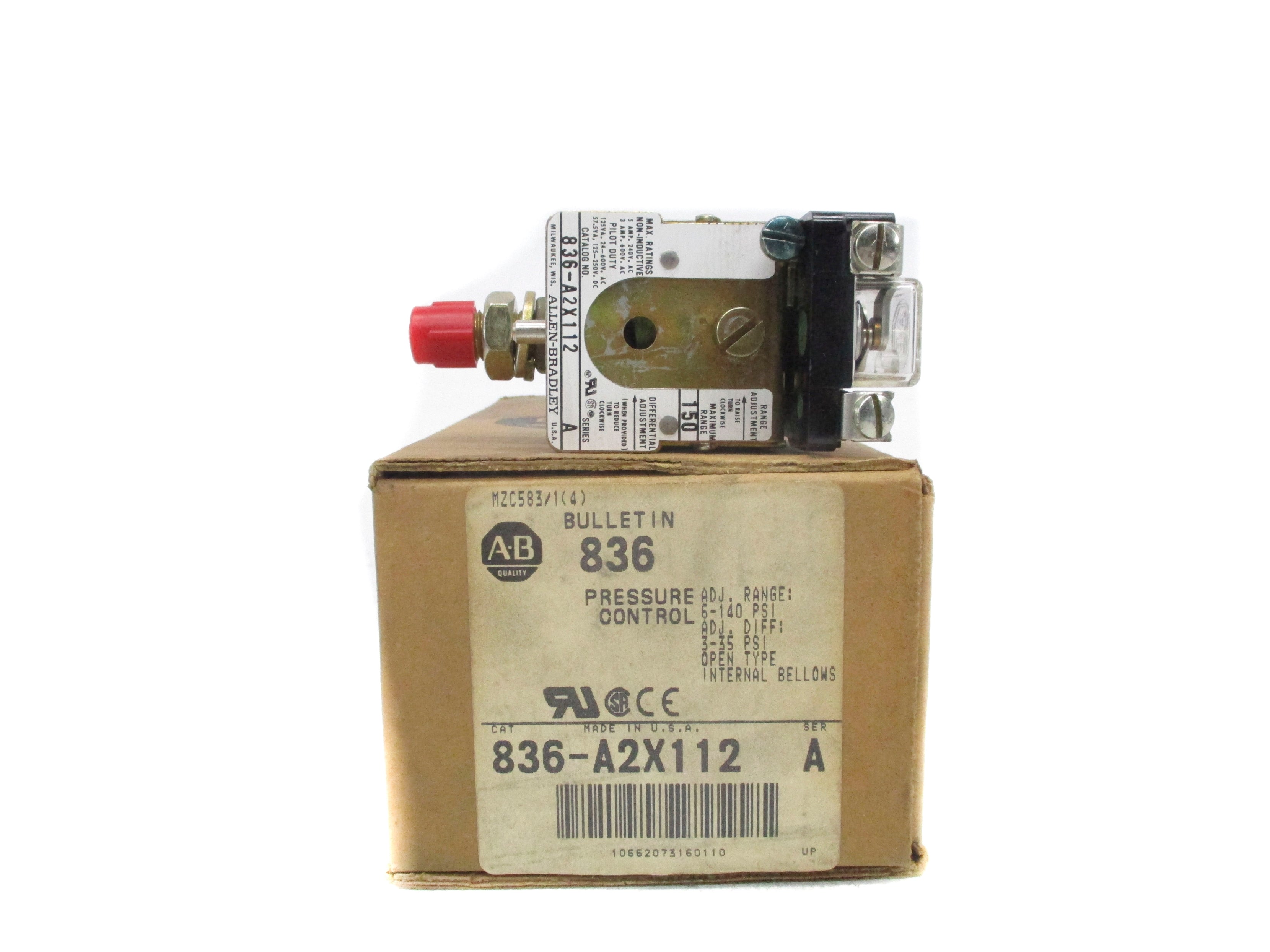 ALLEN BRADLEY 836-A2X112 SER. A (AS PICTURED) (BR/WH) NSMP