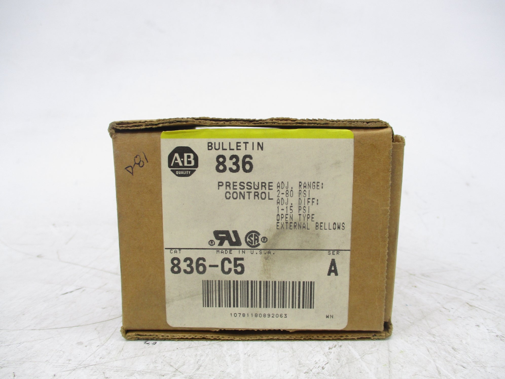 ALLEN BRADLEY 836-C5 SER. A (AS PICTURED) (BR/YL) NSMP