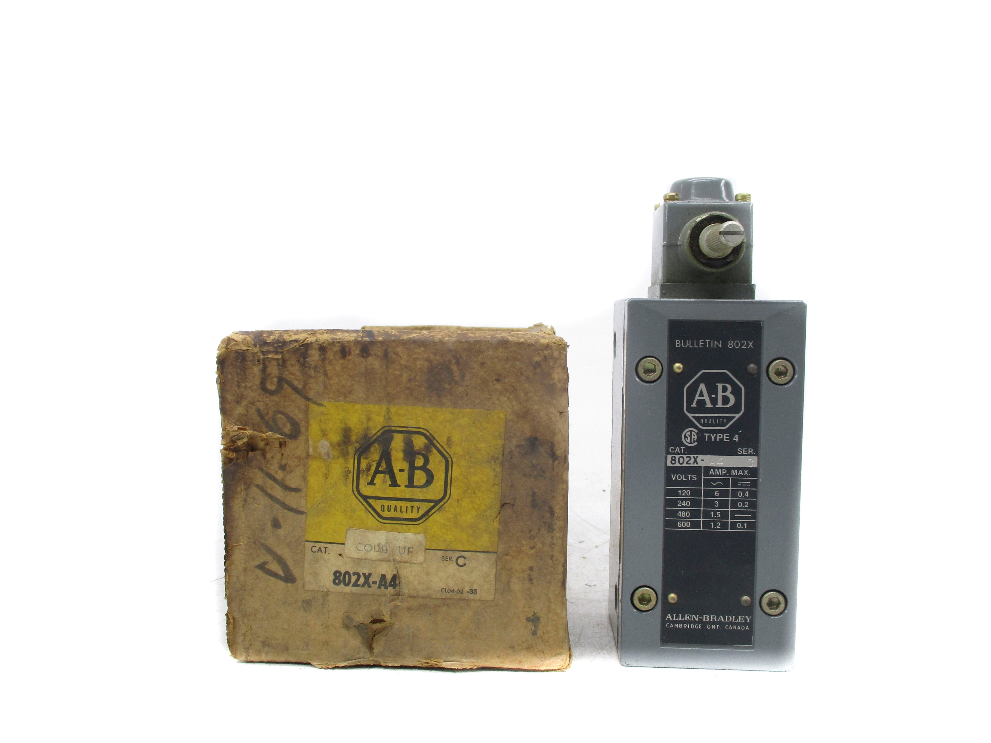 ALLEN BRADLEY 802X-A4 SER. C (BR/YL) NSMP
