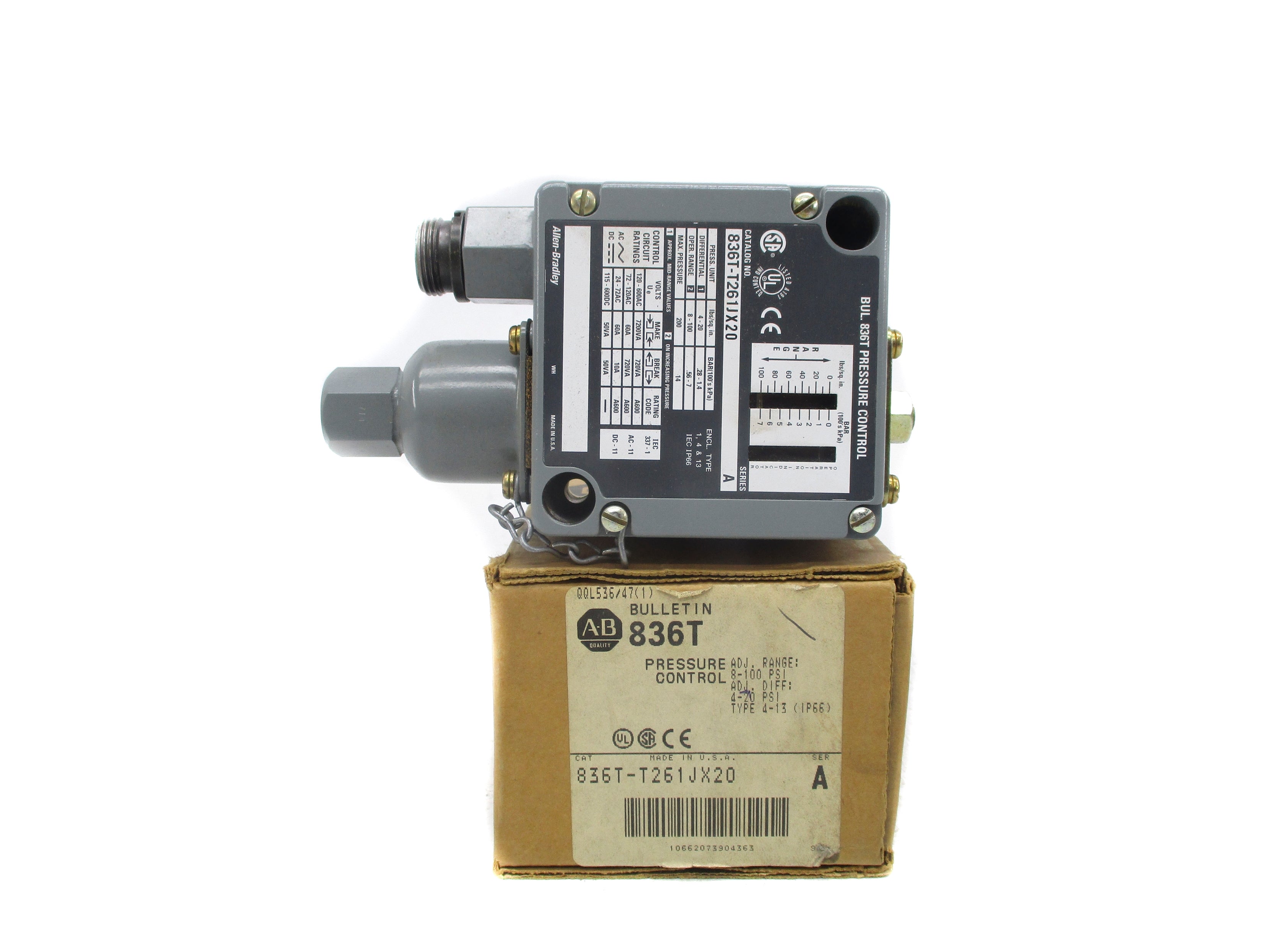 ALLEN BRADLEY 836T-T261JX20 SER. A (BR/WH) NSMP