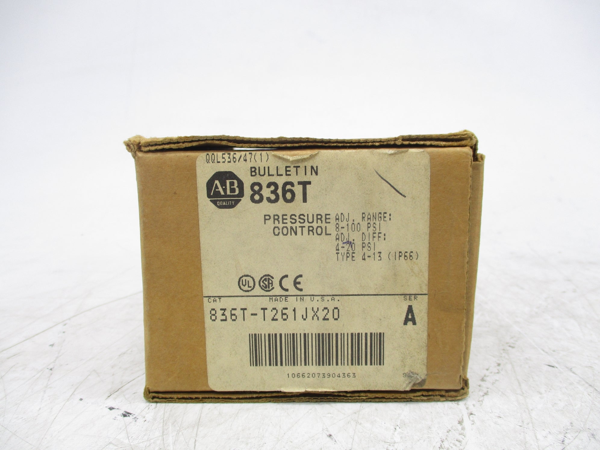 ALLEN BRADLEY 836T-T261JX20 SER. A (BR/WH) NSMP