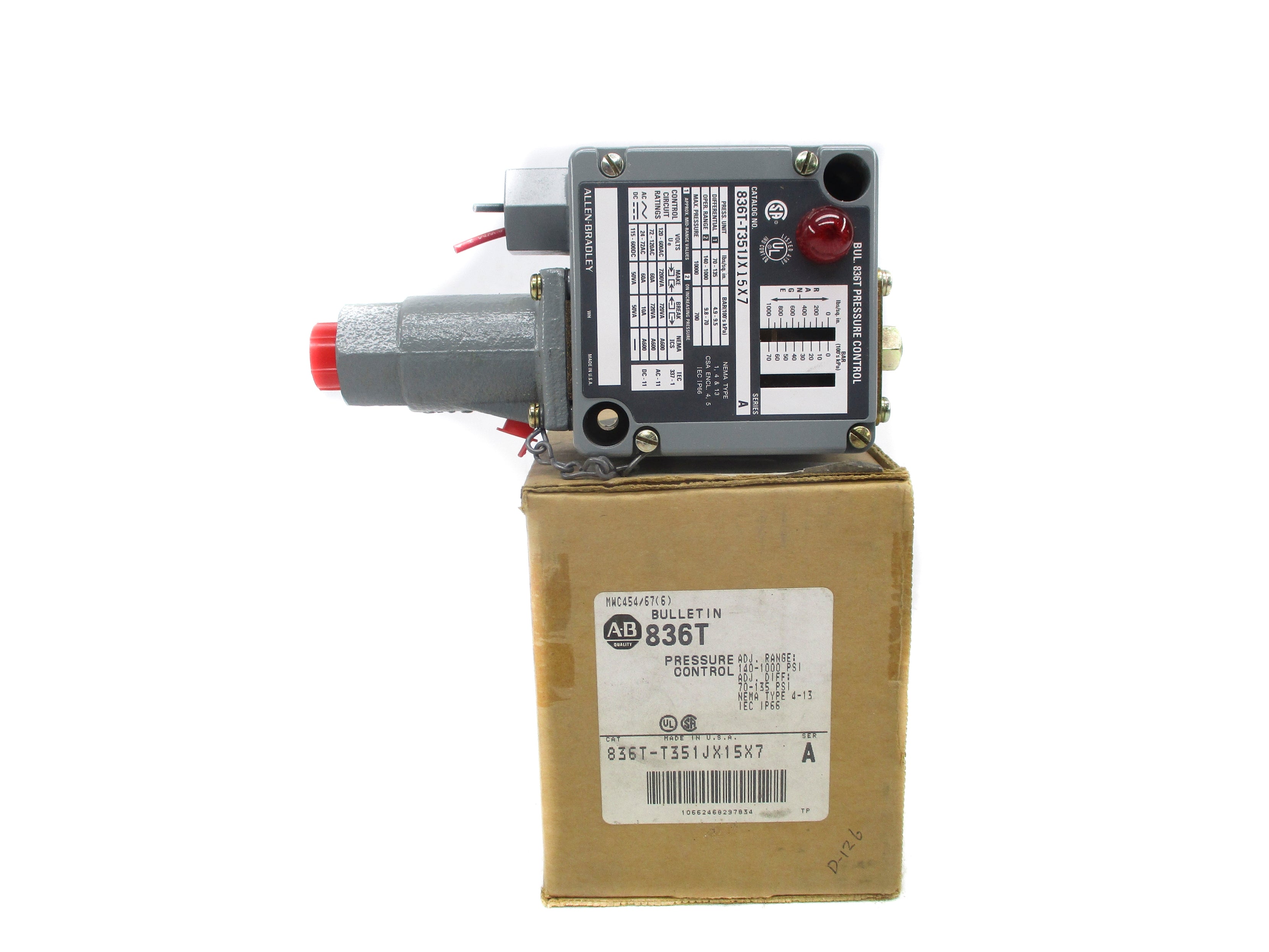 ALLEN BRADLEY 836T-T351JX15X7 SER. A (BR/WH) NSMP