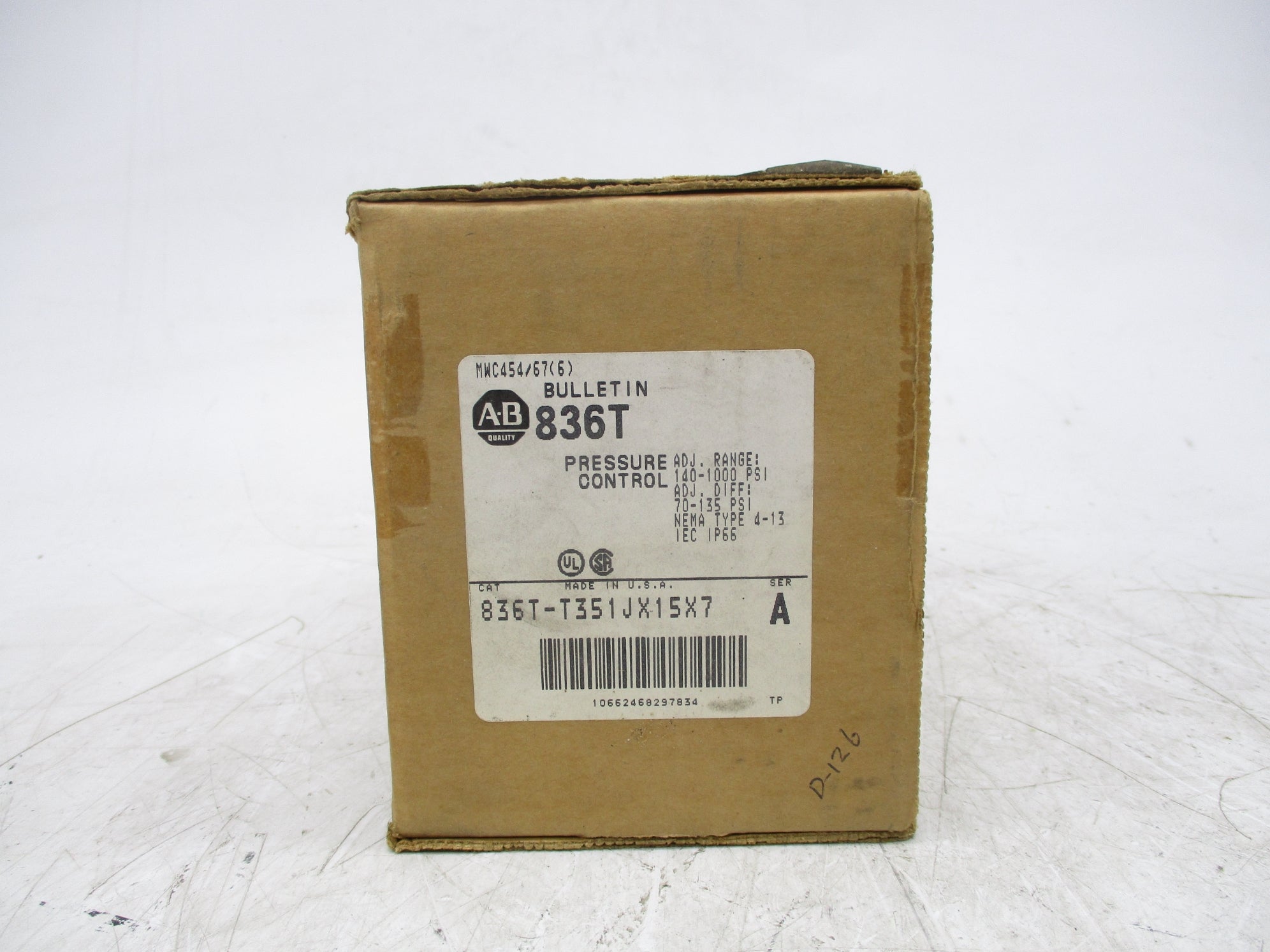 ALLEN BRADLEY 836T-T351JX15X7 SER. A (BR/WH) NSMP