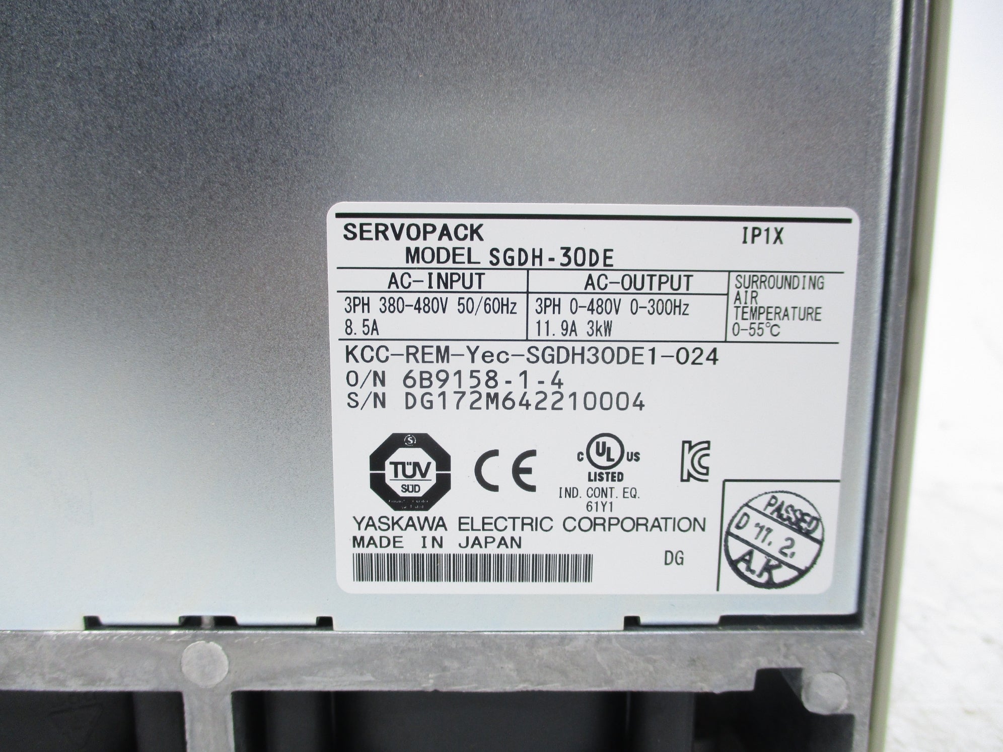 YASKAWA ELECTRIC SGDH-30DE NSNP
