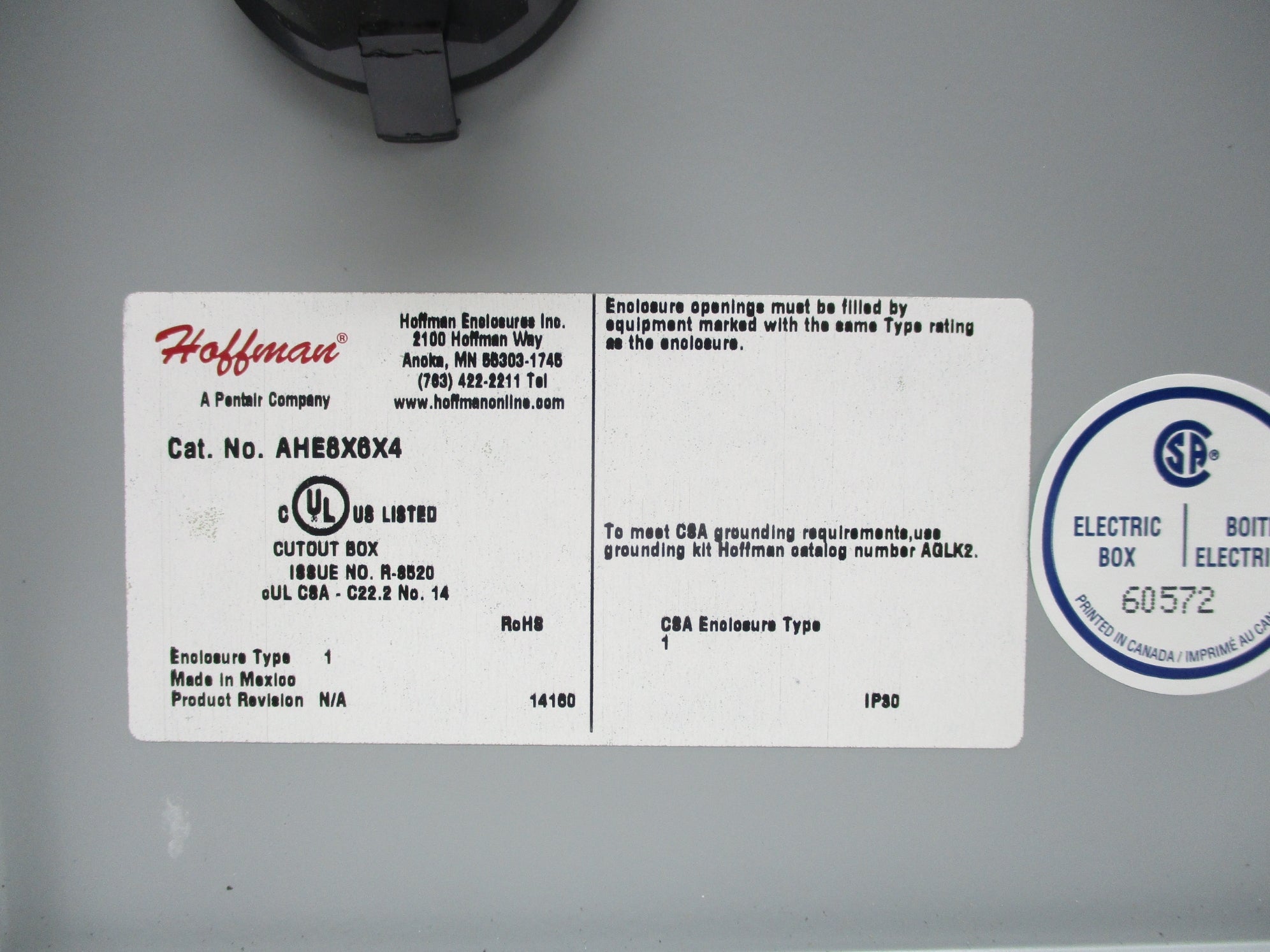 HOFFMAN AHE8X6X4 NSNP