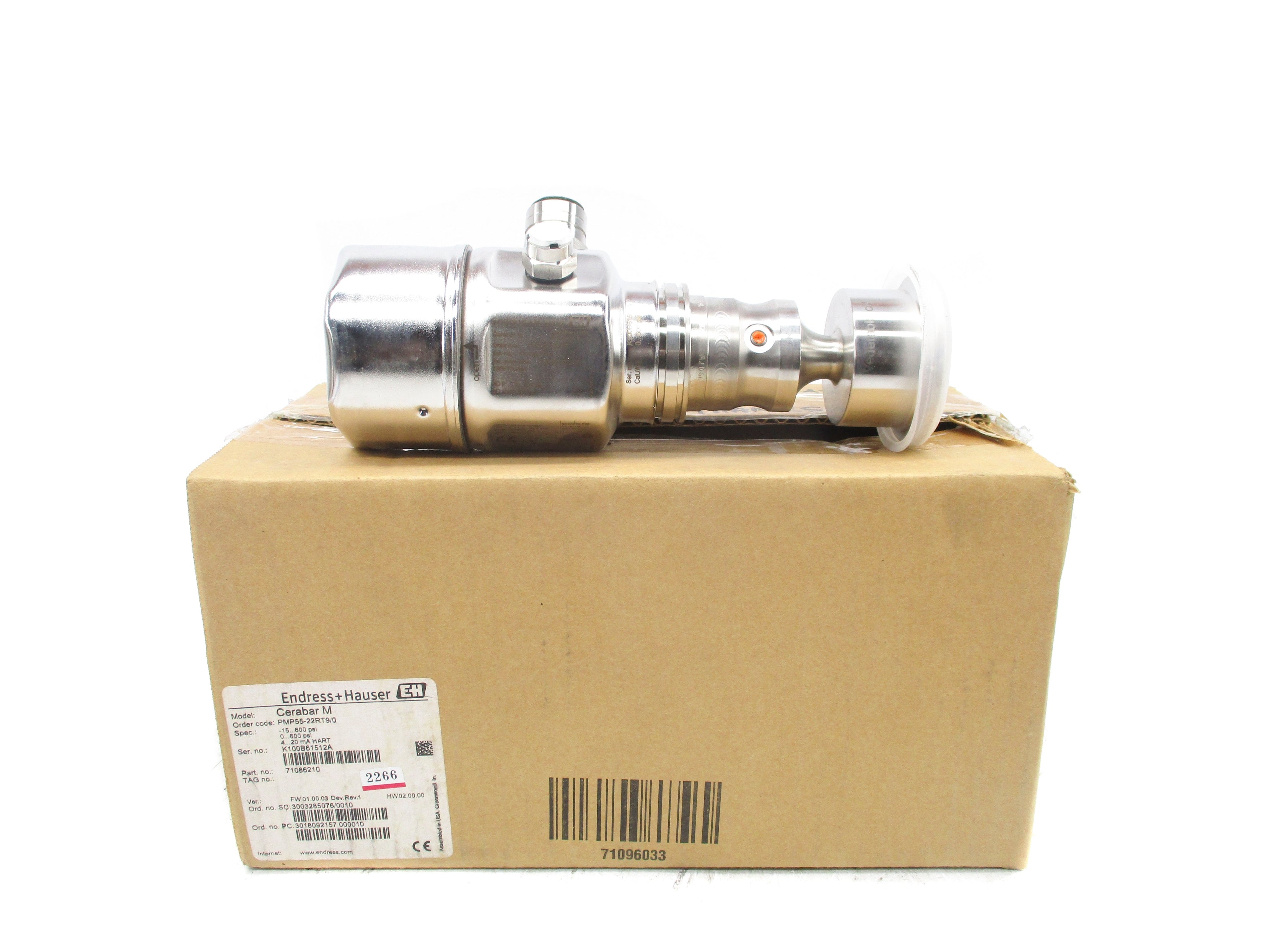 ENDRESS+HAUSER PMP55-22RT9/0 600PSI NSMP