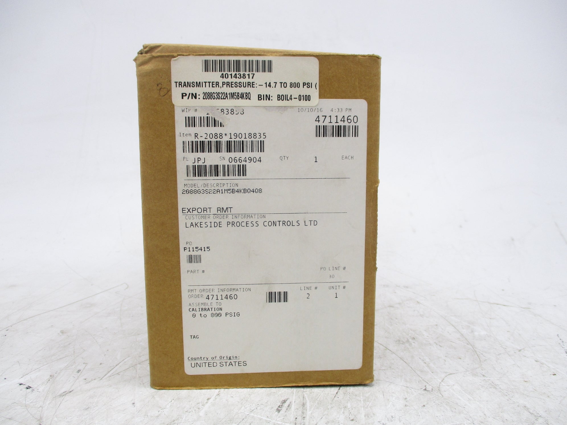 ROSEMOUNT 2088G3S22A1M5B4KBQ4Q8 NSMP