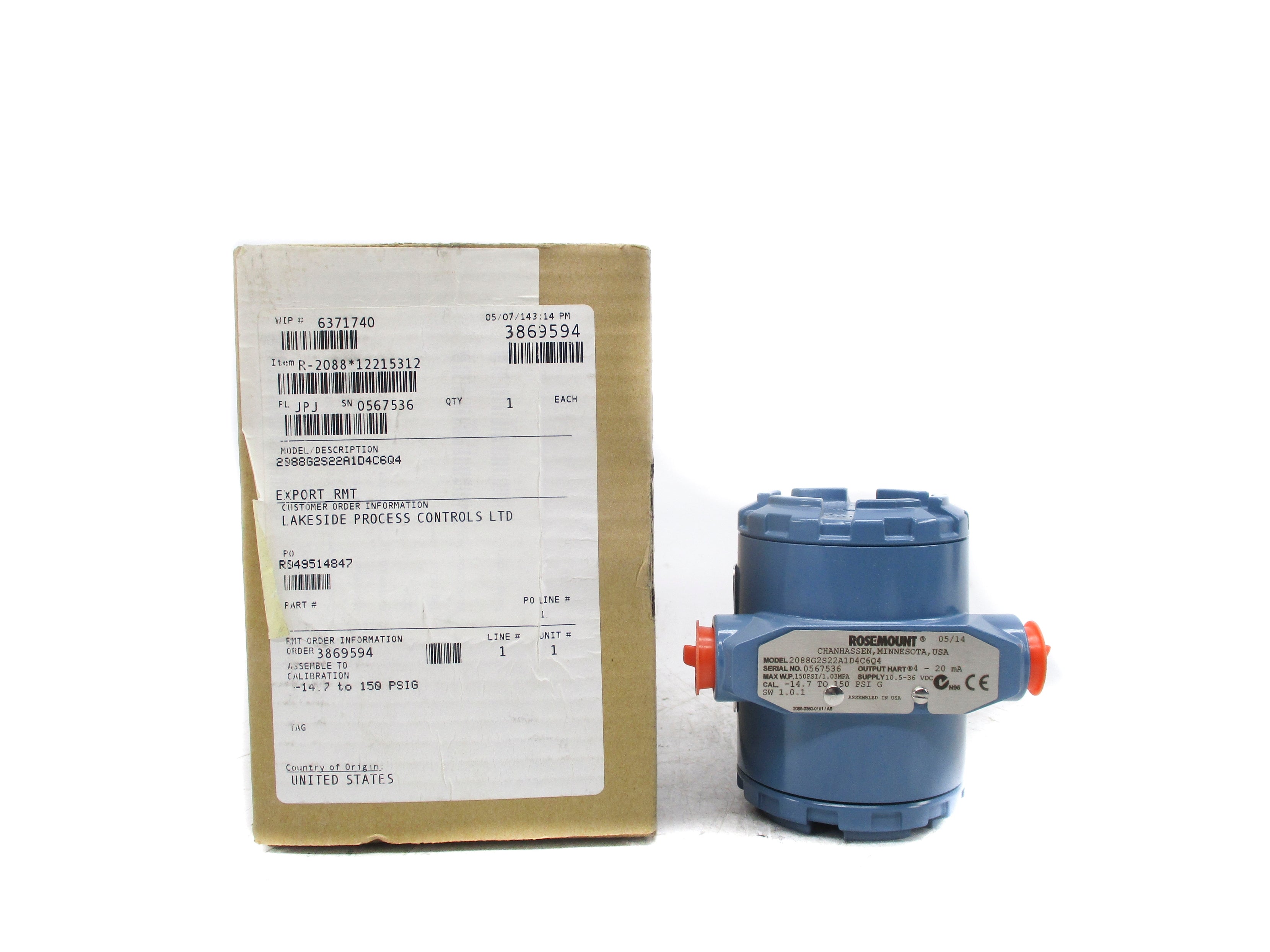 ROSEMOUNT 2088G2S22A1D4C6Q4 NSMP