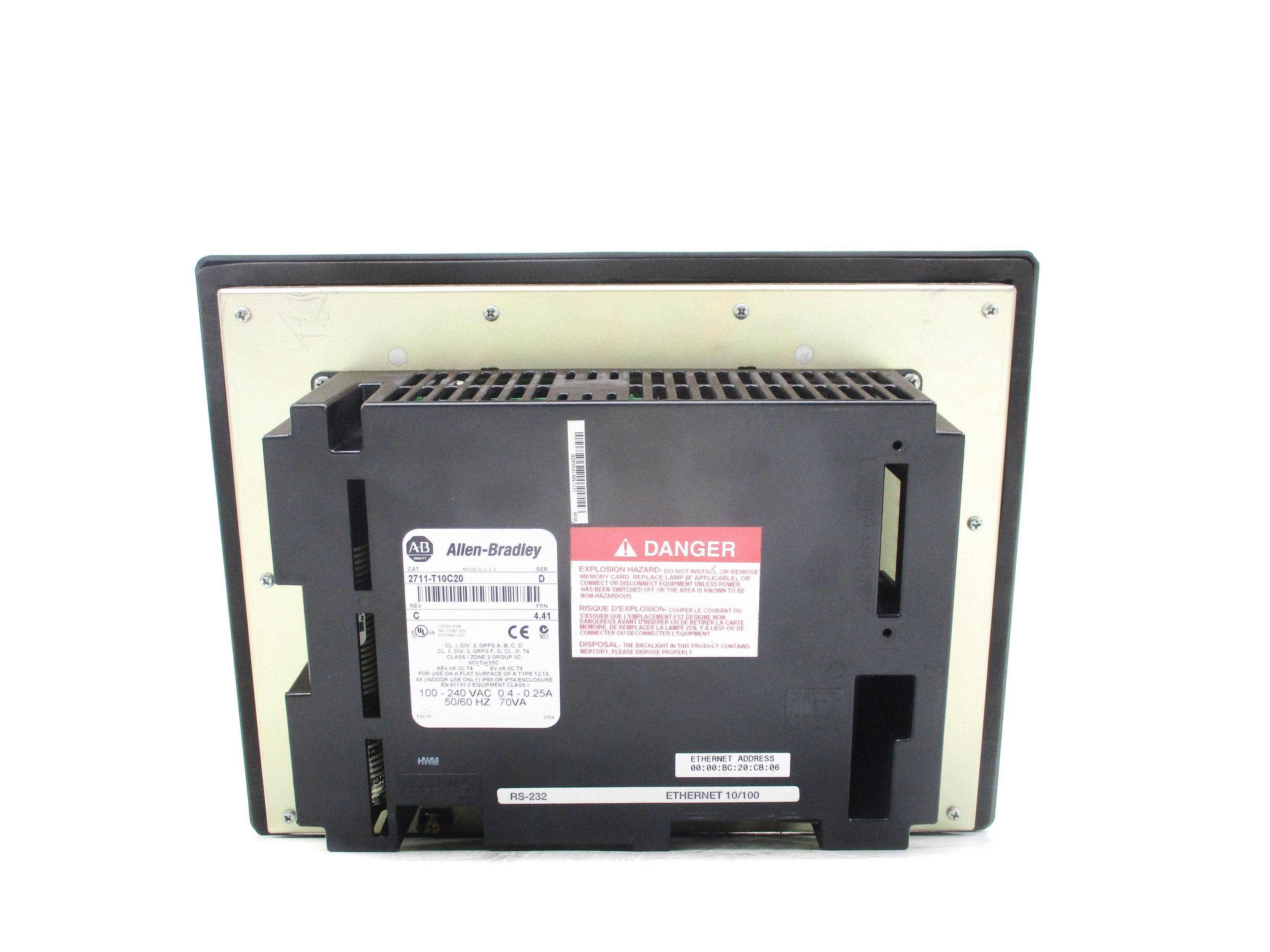 ALLEN BRADLEY 2711-T10C20 SER. D F/W 4.41 NSNP