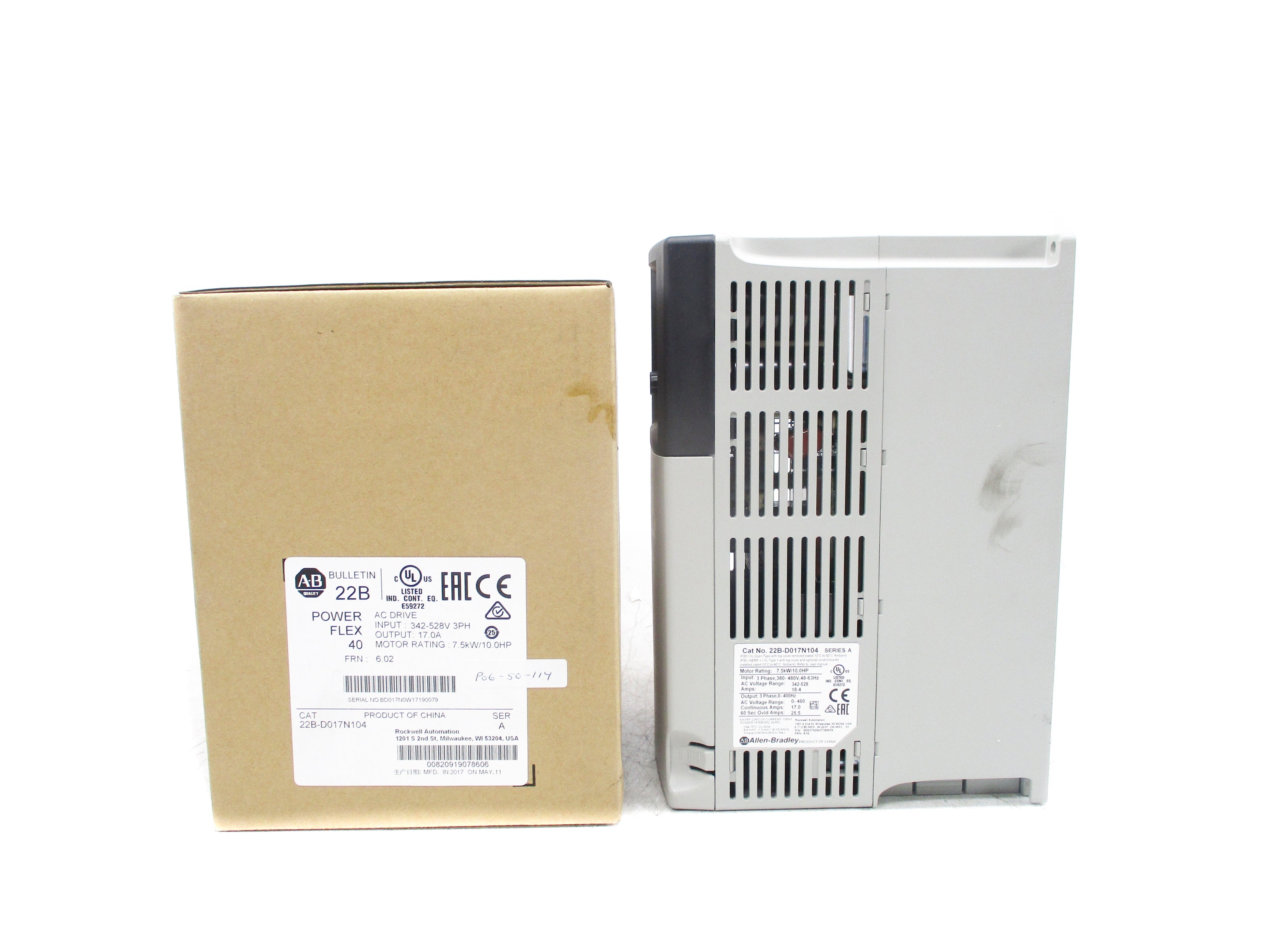 ALLEN BRADLEY 22B-D017N104 SER. A F/W 6.02 NSMP