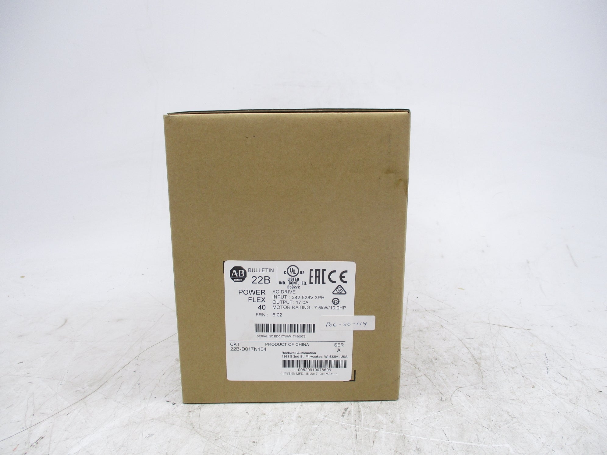 ALLEN BRADLEY 22B-D017N104 SER. A F/W 6.02 NSMP