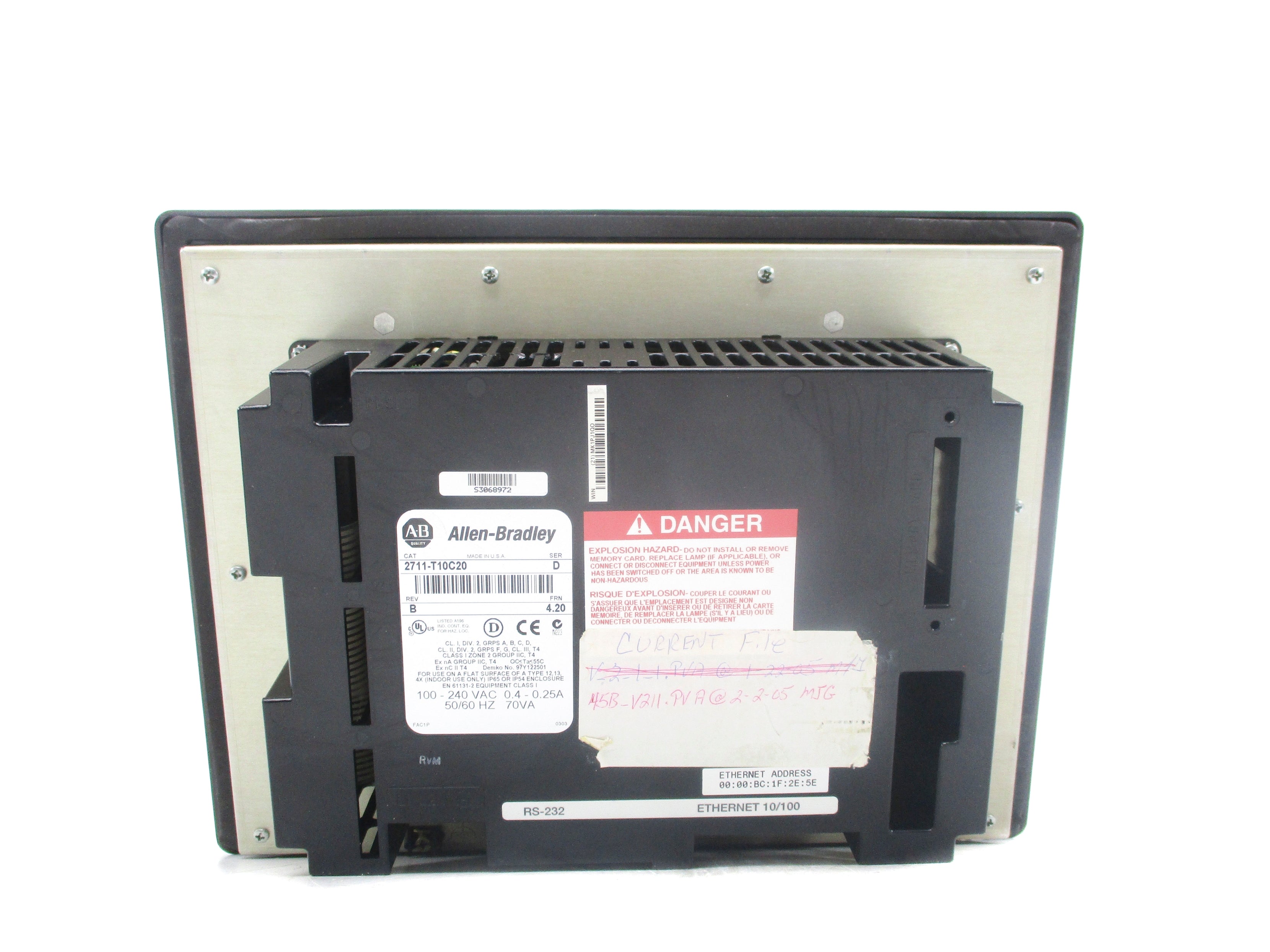 ALLEN BRADLEY 2711-T10C20 SER. D F/W 4.20 NSNP
