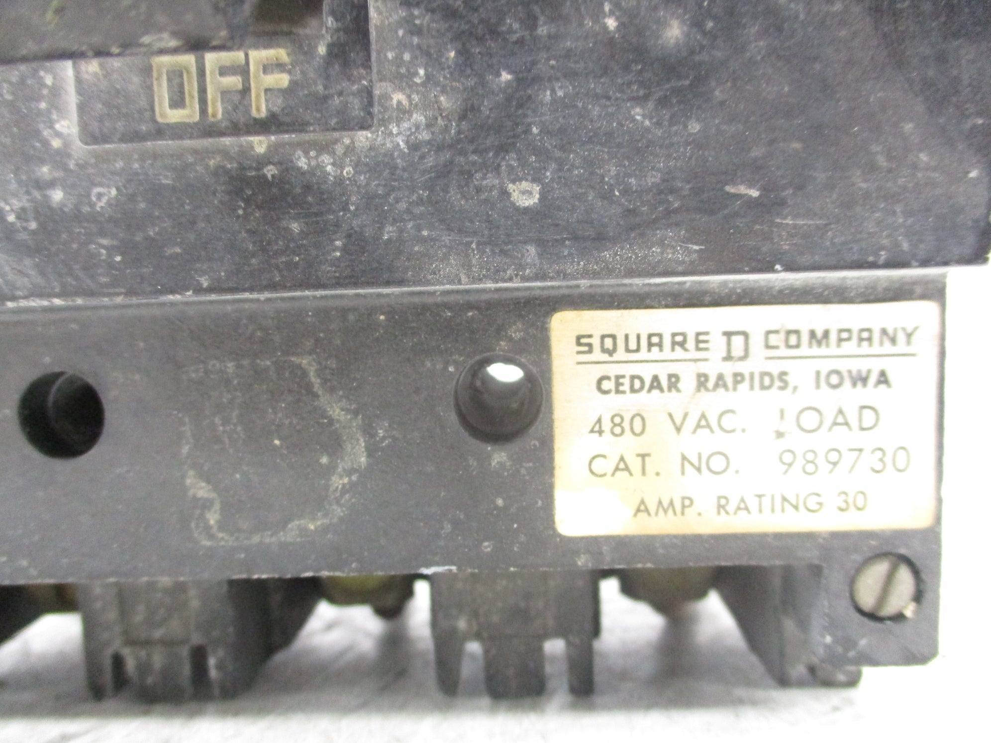 SQUARE D 989730 30A 480VAC UNMP
