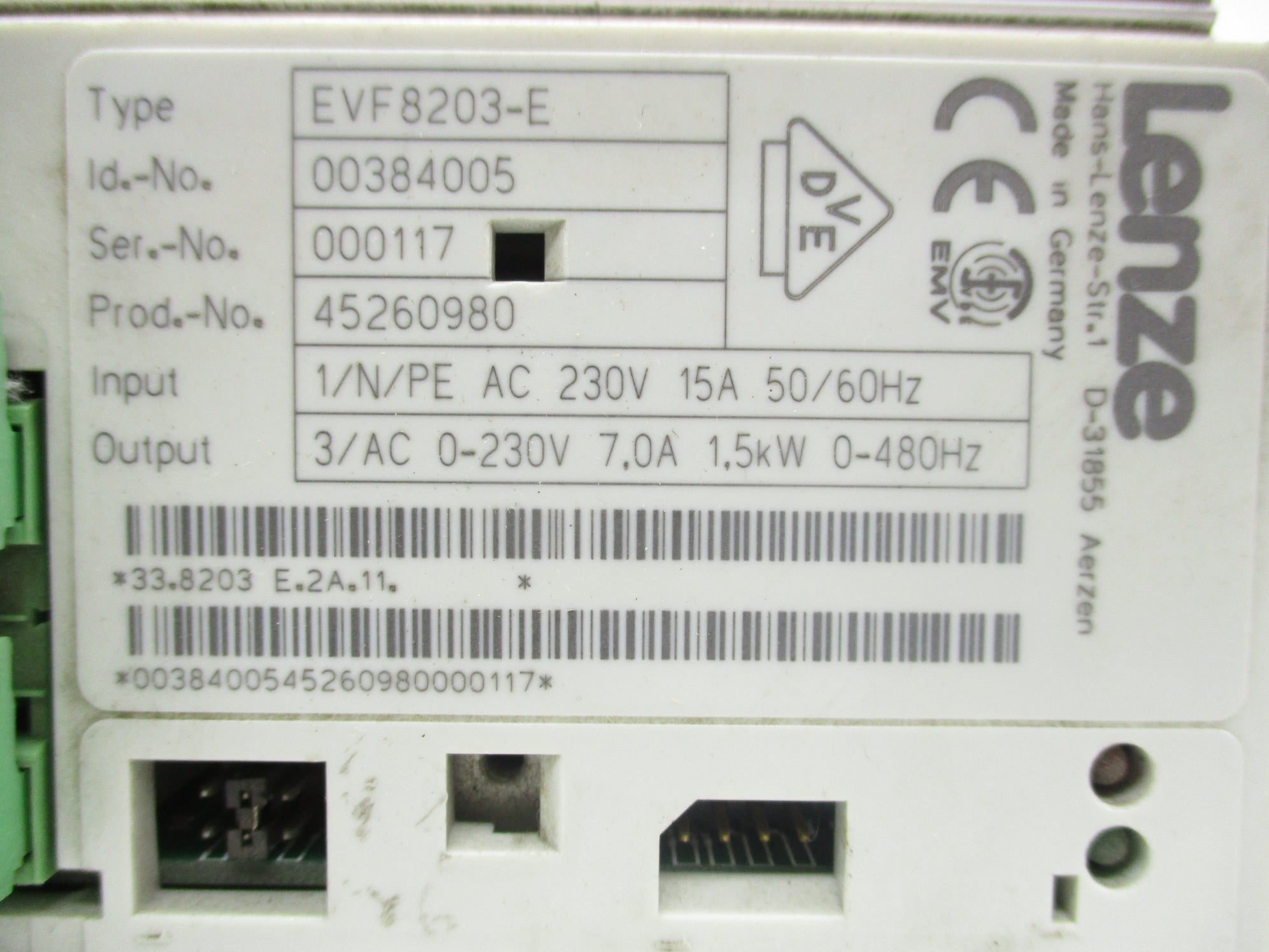 LENZE EVF8203-E 00384005 UNMP