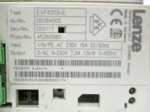 LENZE EVF8203-E 00384005 UNMP
