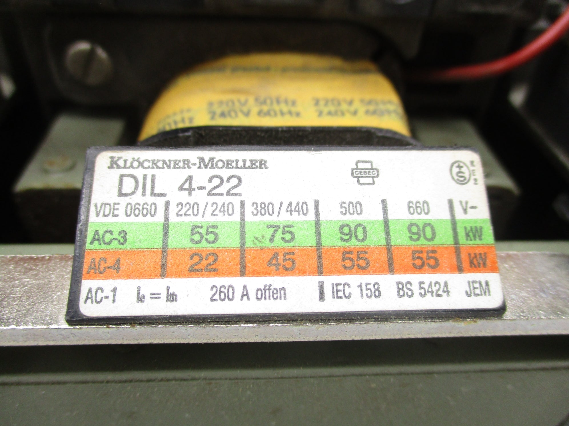 KLOCKNER MOELLER DIL4-22 240V NSNP