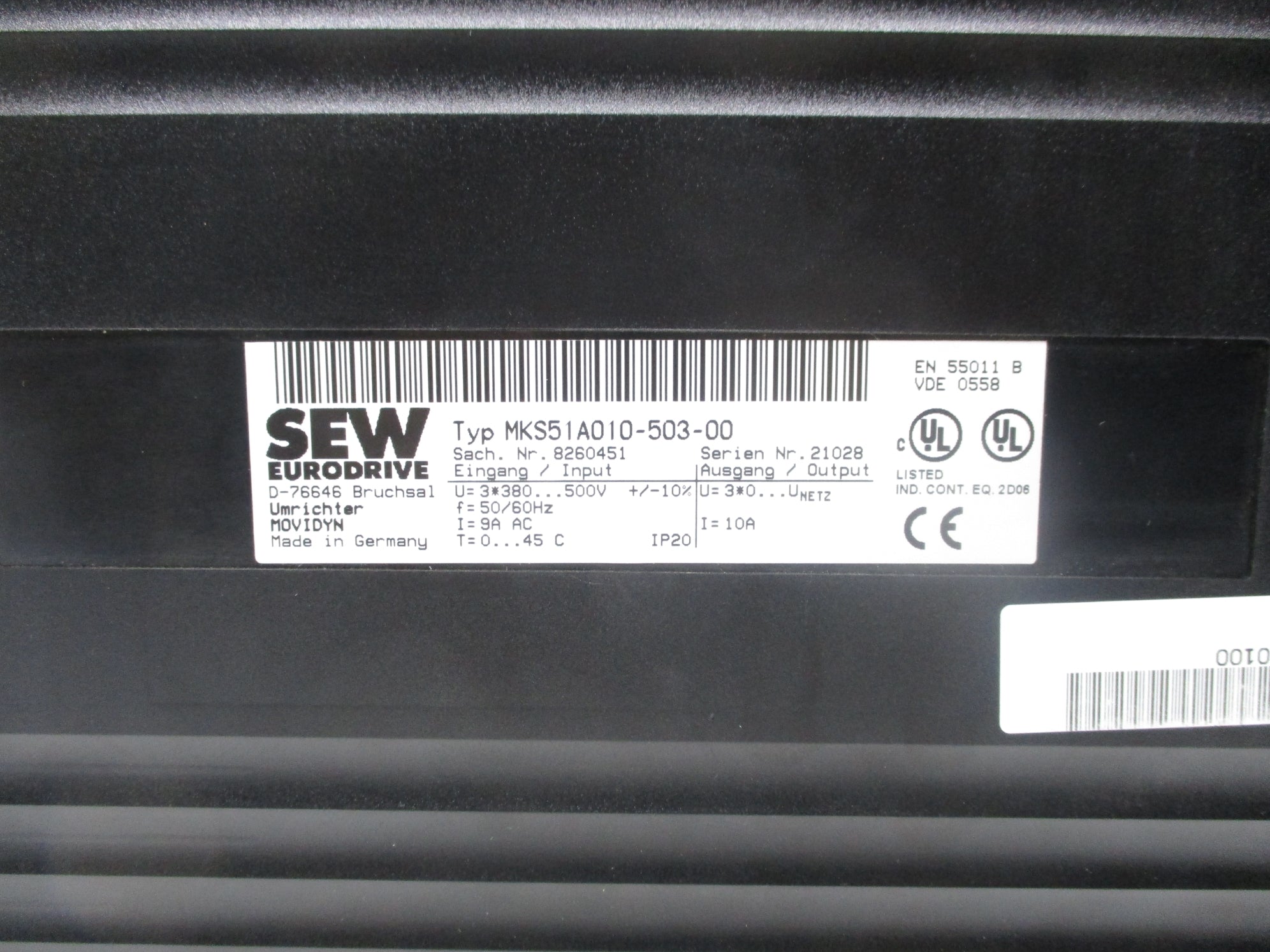 SEW EURODRIVE MKS51A010-503-00 UNMP