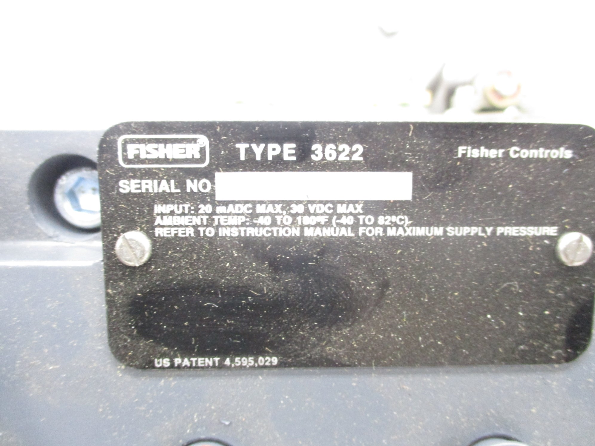 FISHER CONTROLS 3622 (AS PICTURED) NSNP