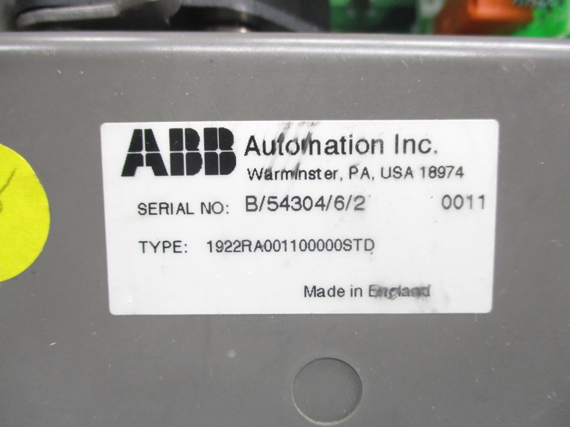 ABB 1922RA001100000STD (AS PICTURED) UNMP