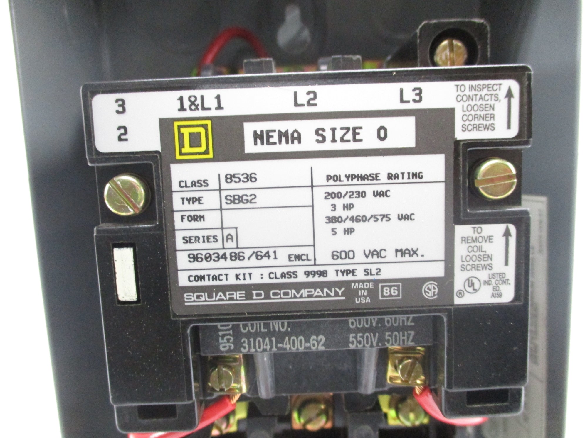 SQUARE D 8536SBG2 SER. A NSNP