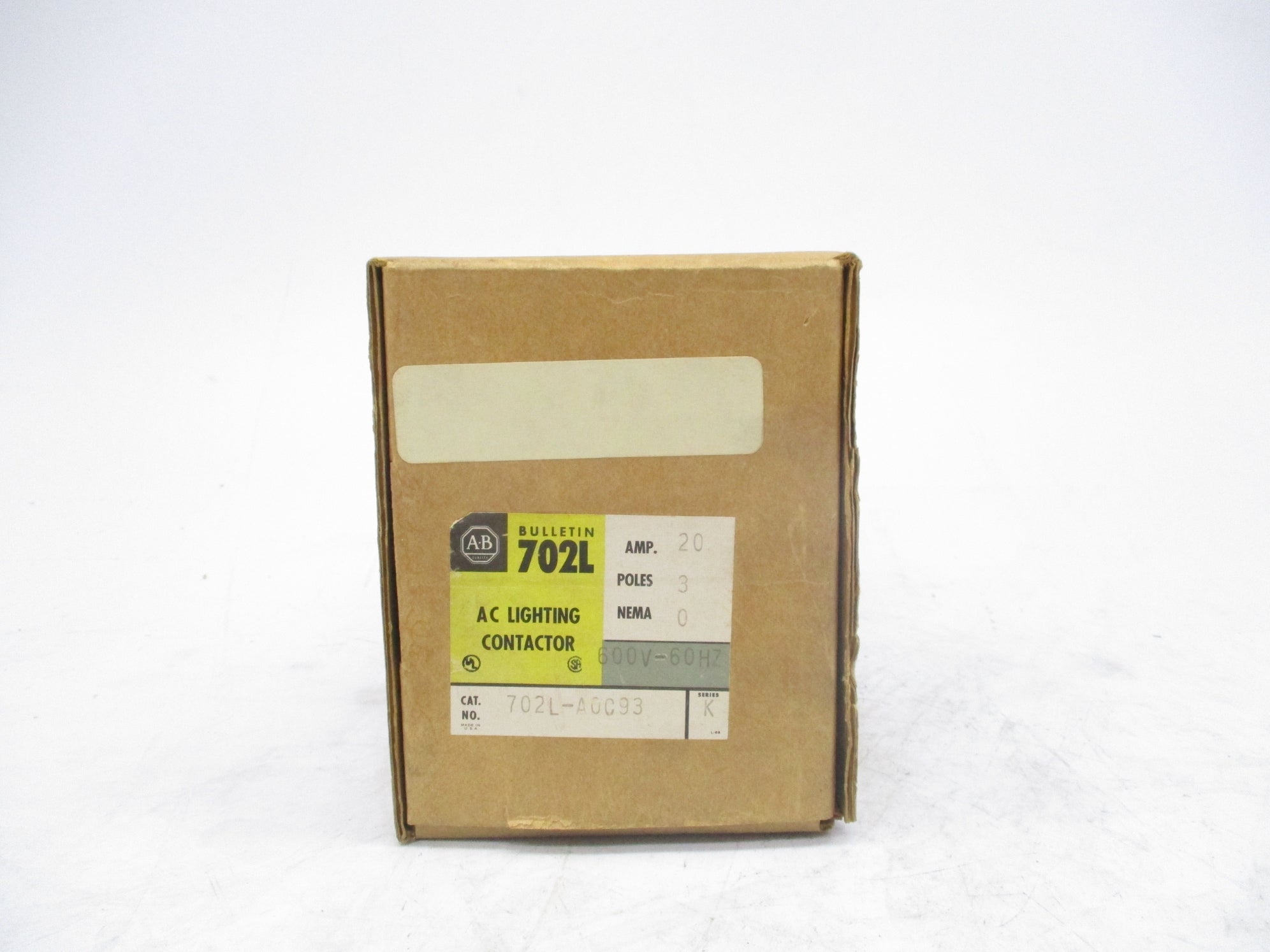 ALLEN BRADLEY 702L-AOC93 SER. K 600V (BR/YL) NSMP