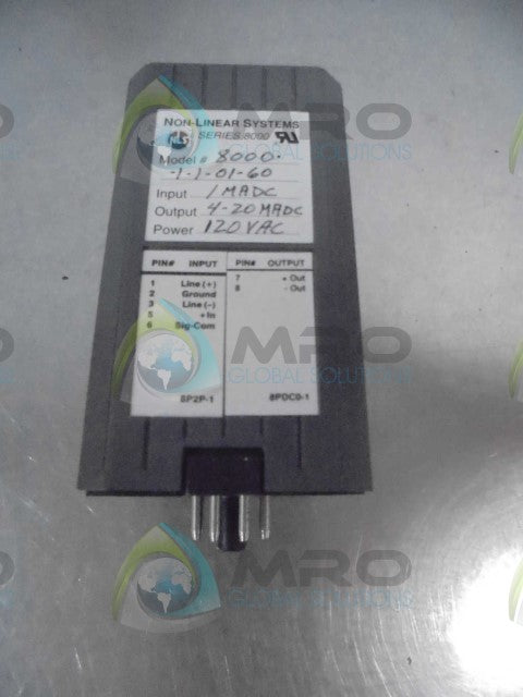 WESCHLER INSTRUMENTS 8000-11-01-60 RELAY *NEW NO BOX*