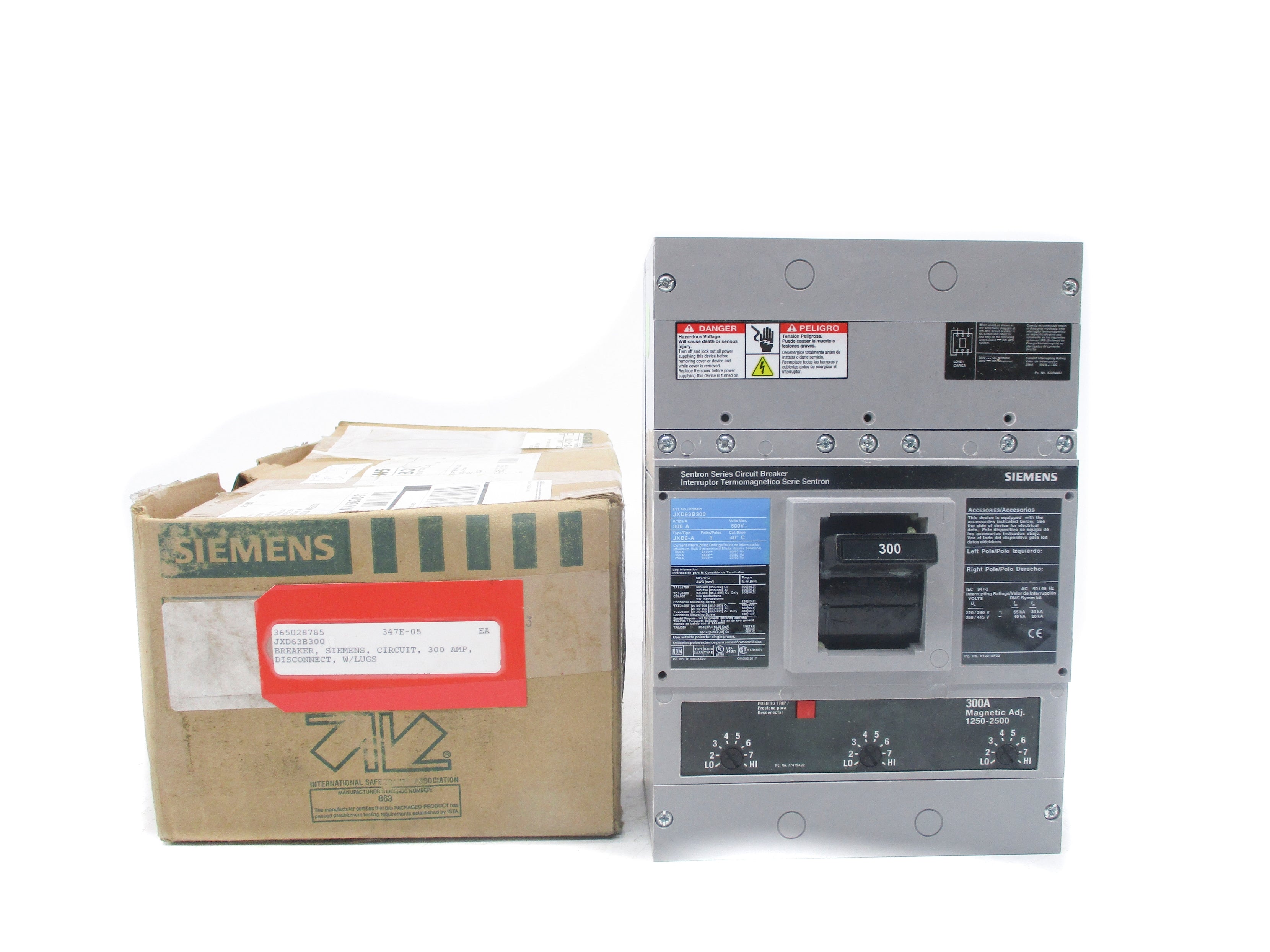 SIEMENS JXD63B300 300A 600V NSMP