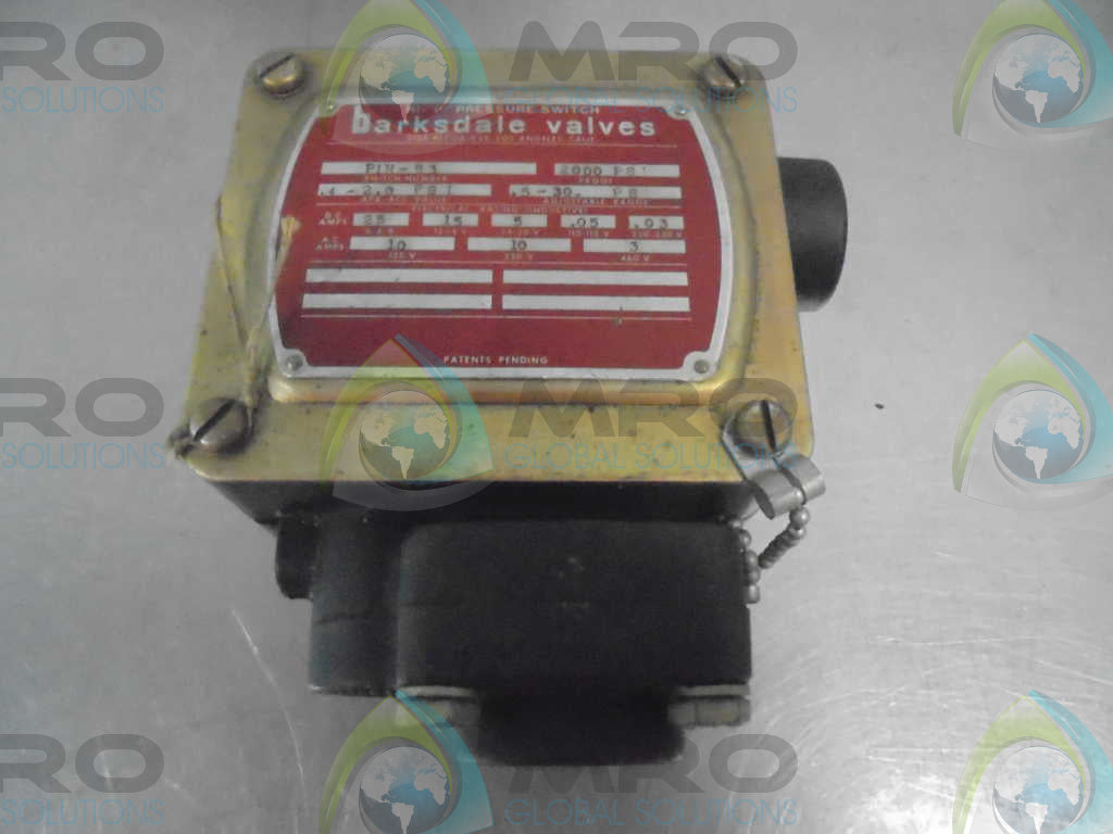 BARKDALE VALVES P1H-B3 HI-"P" PRESSURE SWITCH *USED*