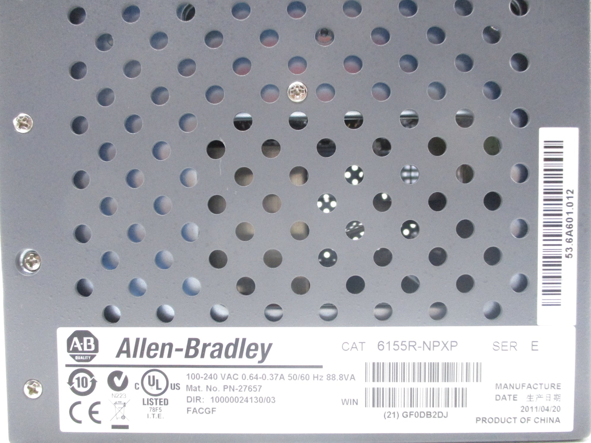 ALLEN BRADLEY 6155R-NPXP SER. E NSNP