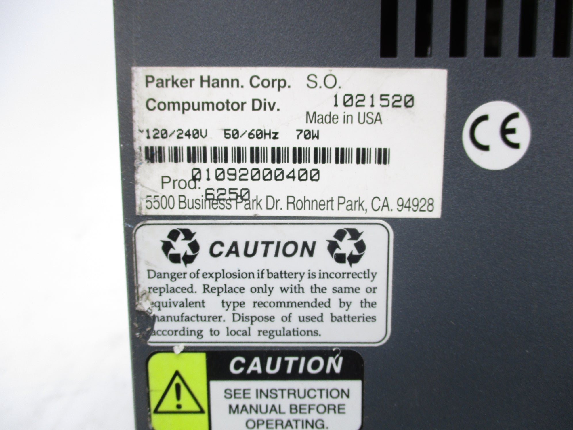 PARKER 6250 UNMP