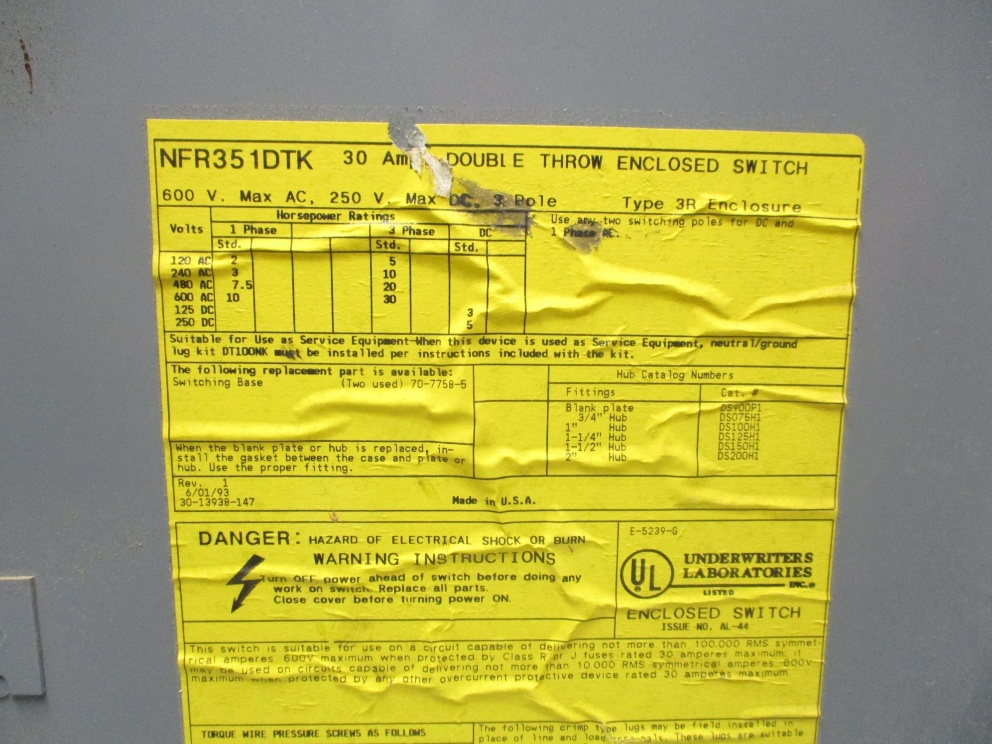 SIEMENS NFR351DTK UNMP