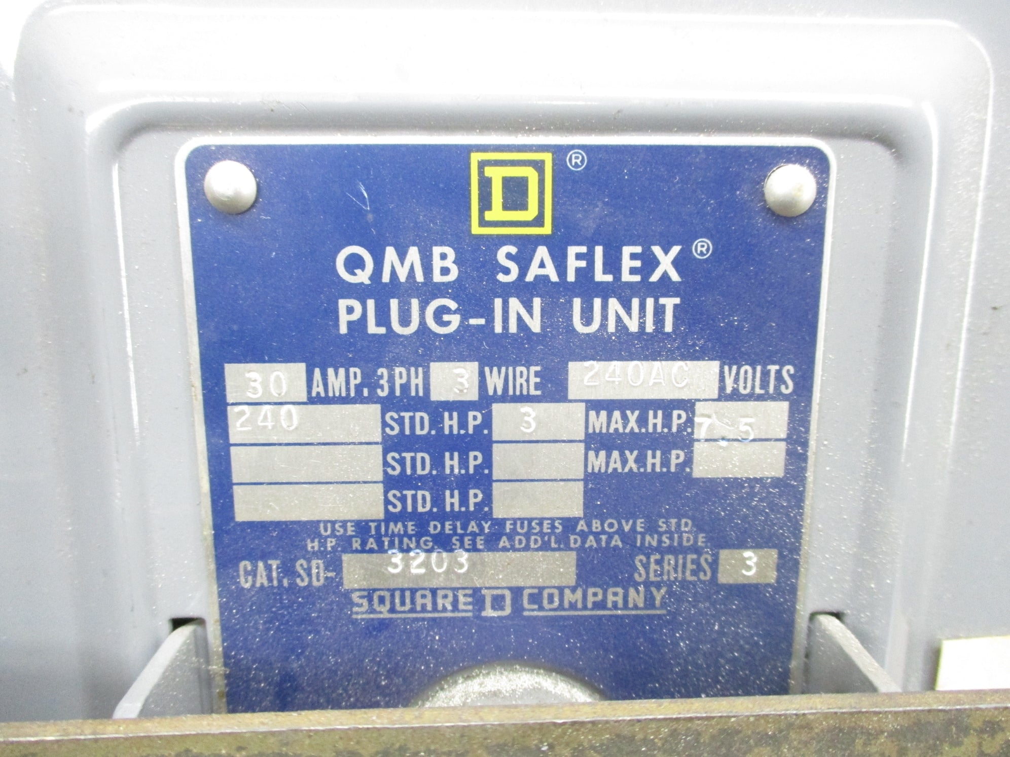 SQUARE D SD3203 SER. 3 UNMP