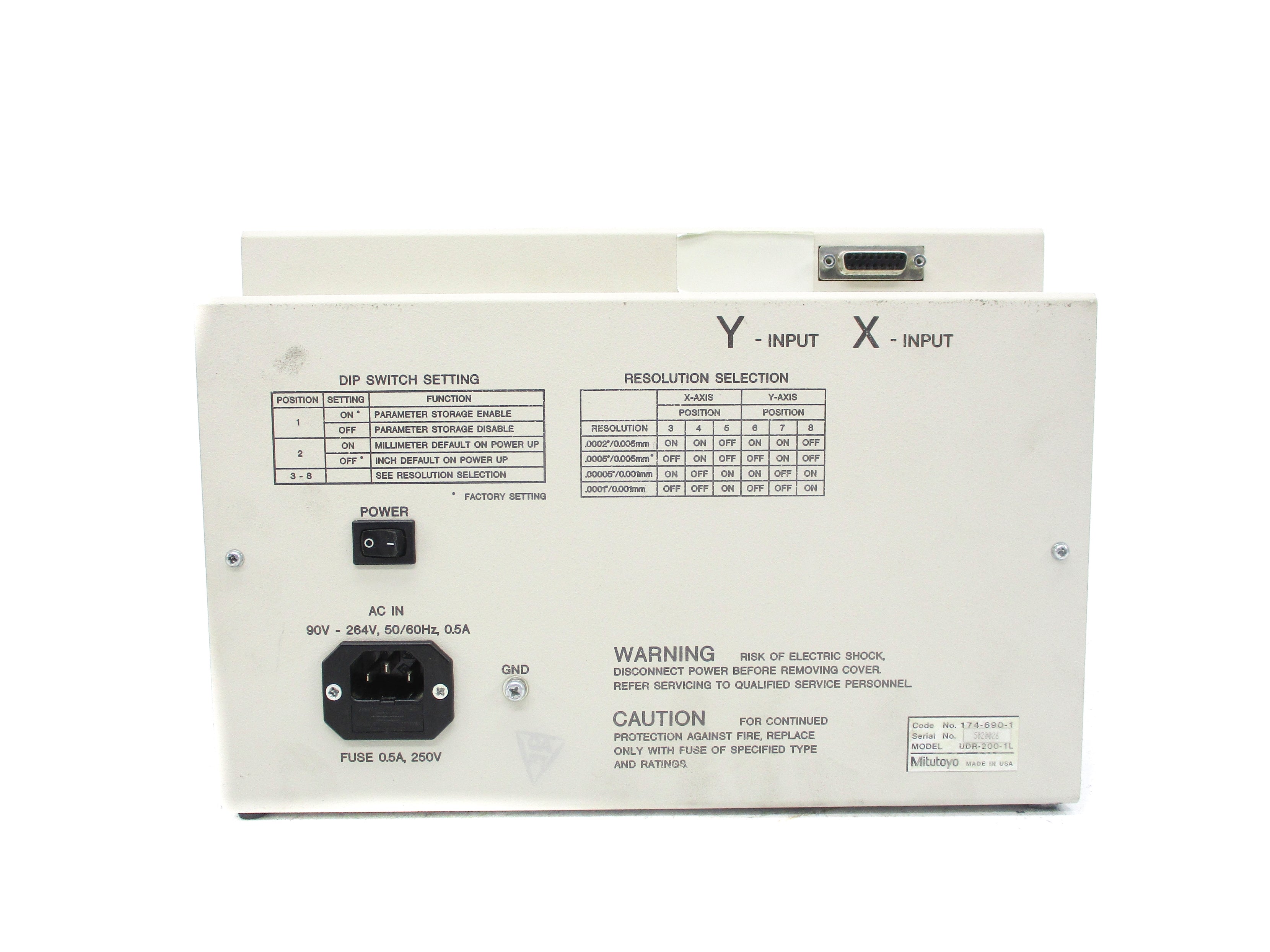 MITUTOYO UDR-200-1L UNMP