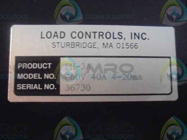 LOAD CONTROLS PH-3A 460V 40A 4-20MA POWER CELL *NEW NO BOX*
