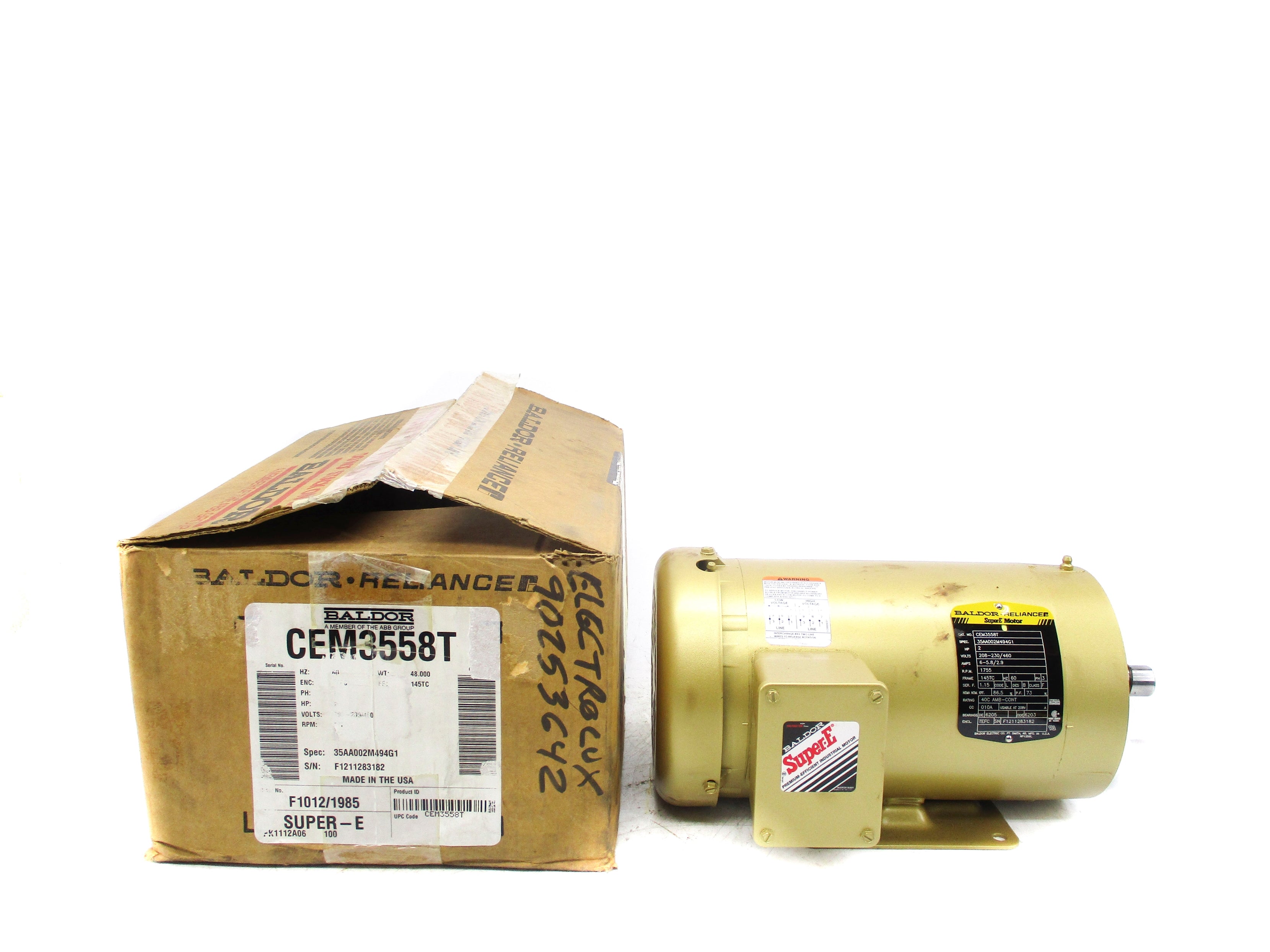 BALDOR CEM3558T 230/460V 5.8/2.9A NSMP
