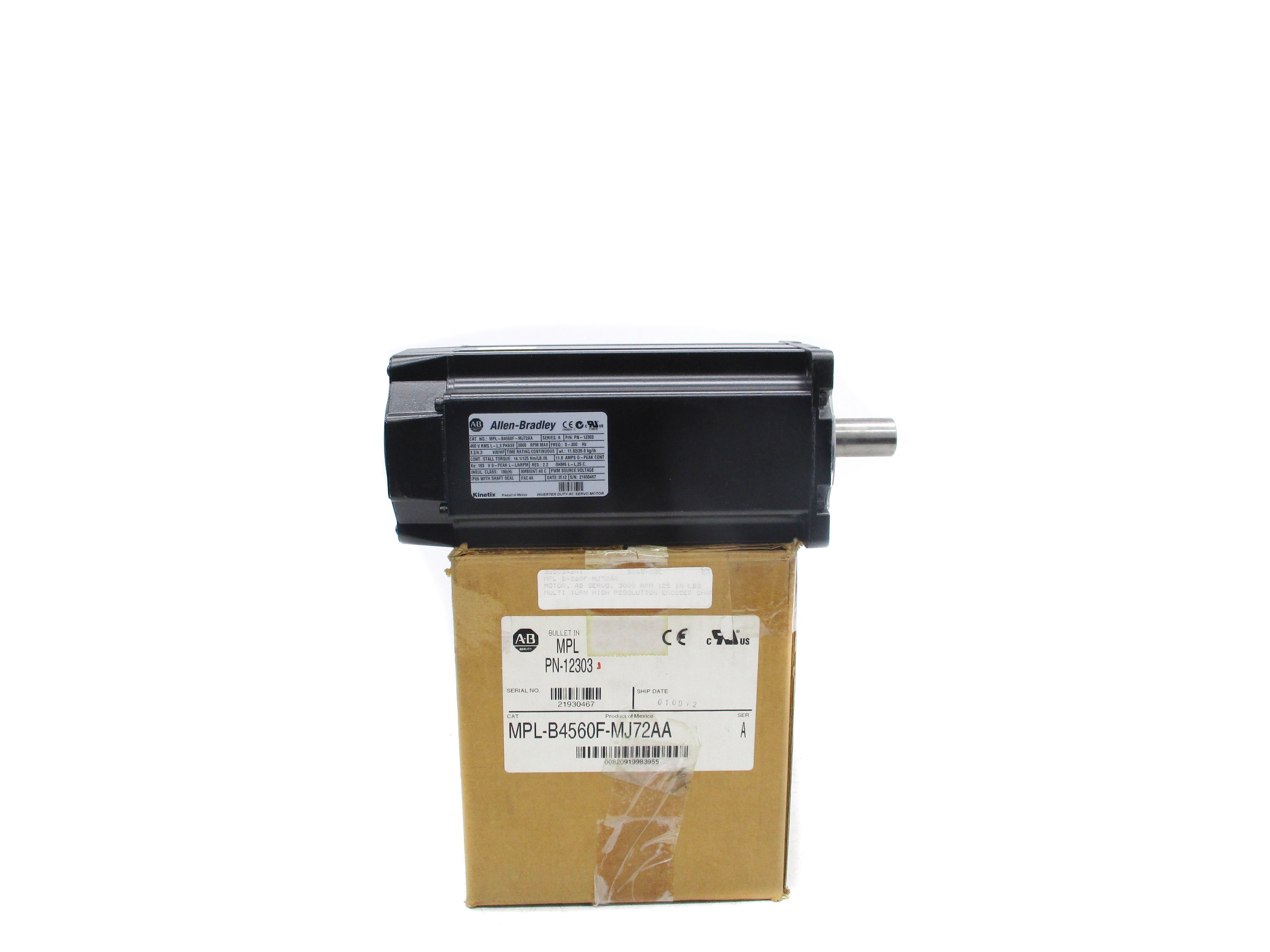 ALLEN BRADLEY MPL-B4560F-MJ72AA SER. A NSMP